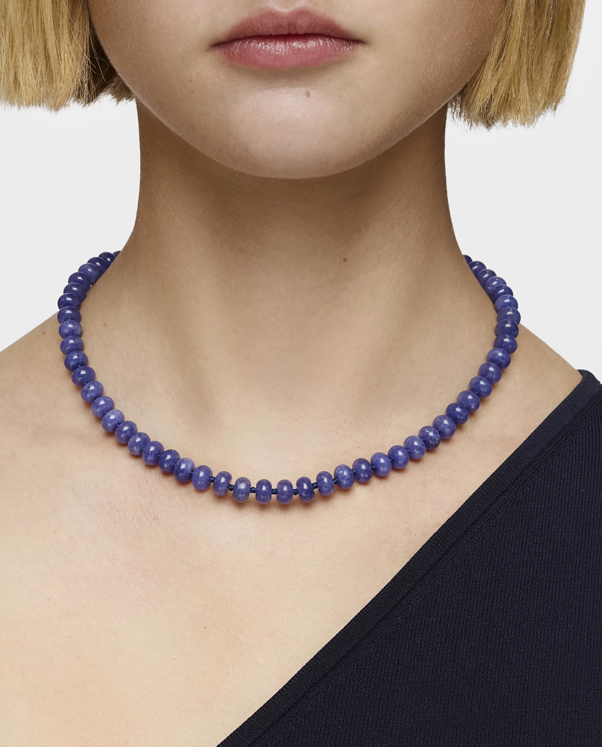 Colar Hold Oval Banhado a Ouro 18 Kt Sobre Prata e Quartzite Azul-4
