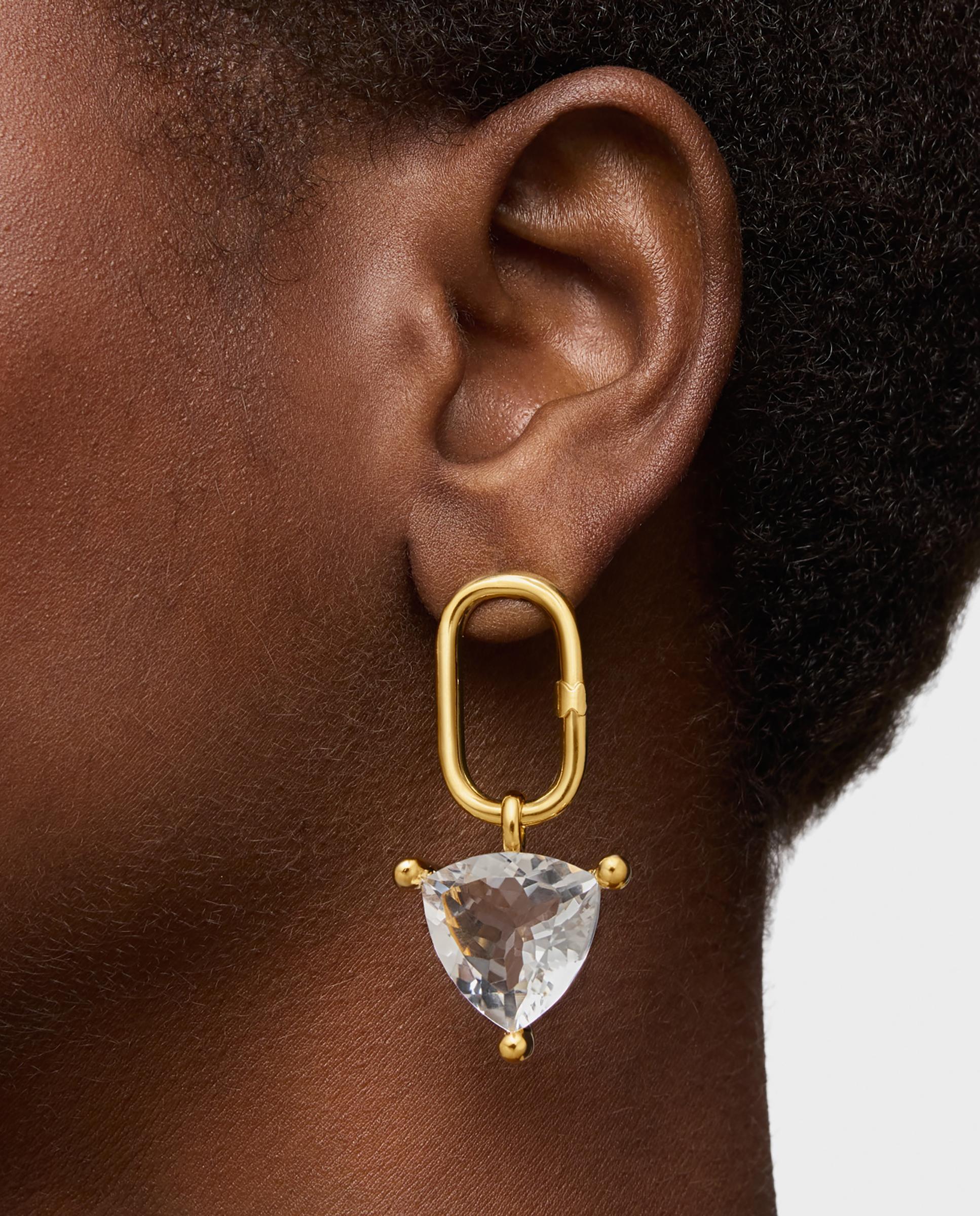 Pendente em White Banhado em Ouro 18 Kt Sobre Prata com Quartzo Branco-5