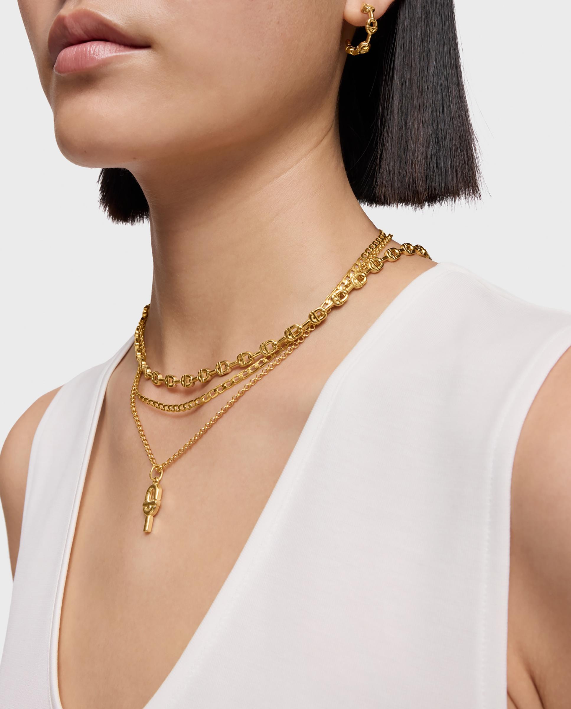 Pendente Manifesto Pequeno Banhado em Ouro de 18 Kt Sobre Prata Dourado-5