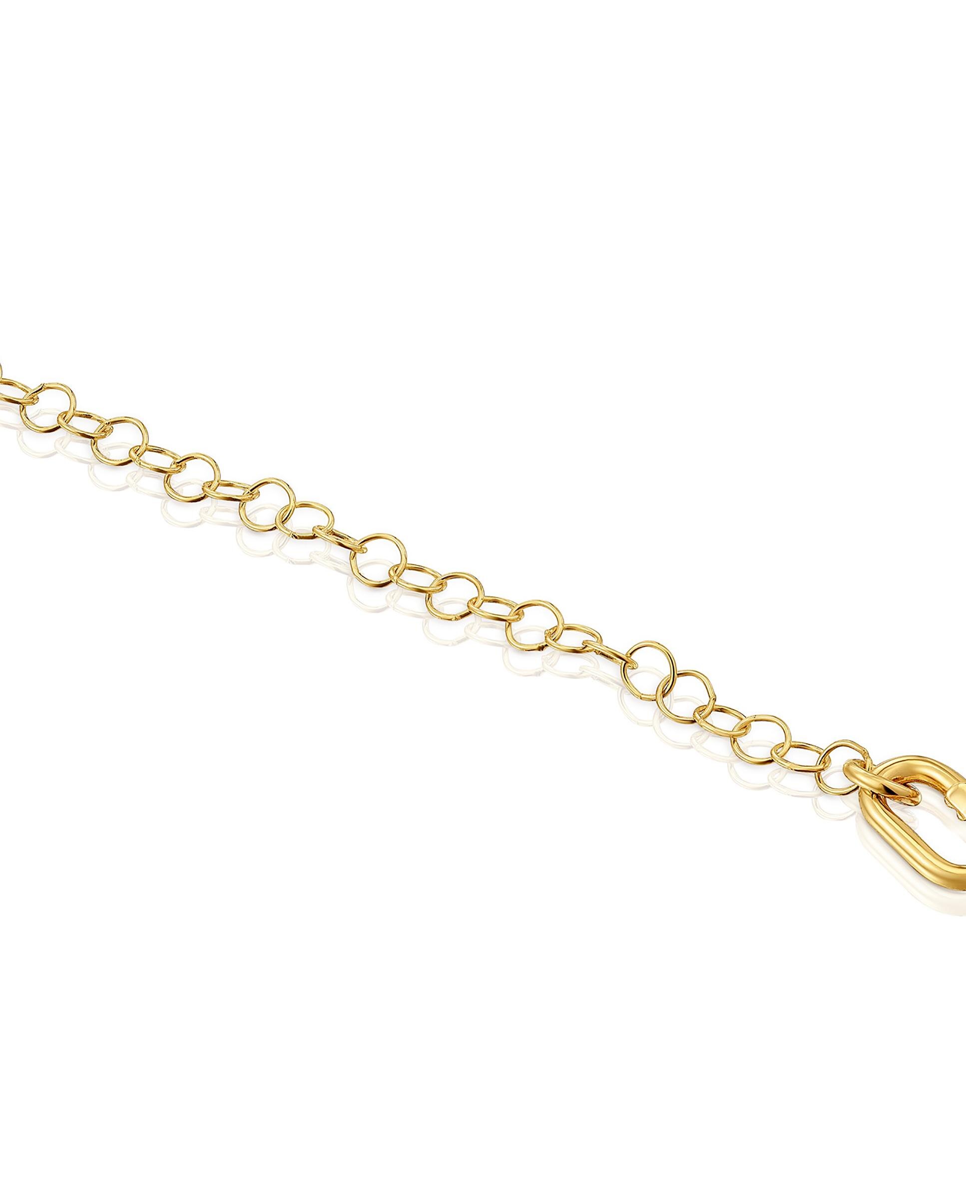Pulseira de Corrente Hold Oval de Ouro Dourado-3
