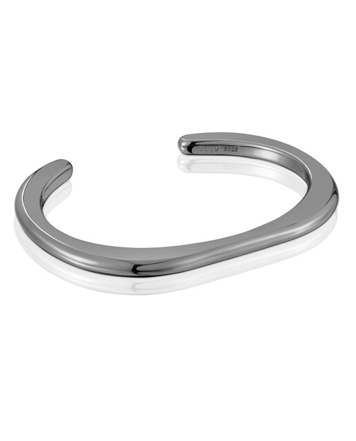 Imagem 0 de Pulseira Escrava Line de Prata em Cinzento-escuro