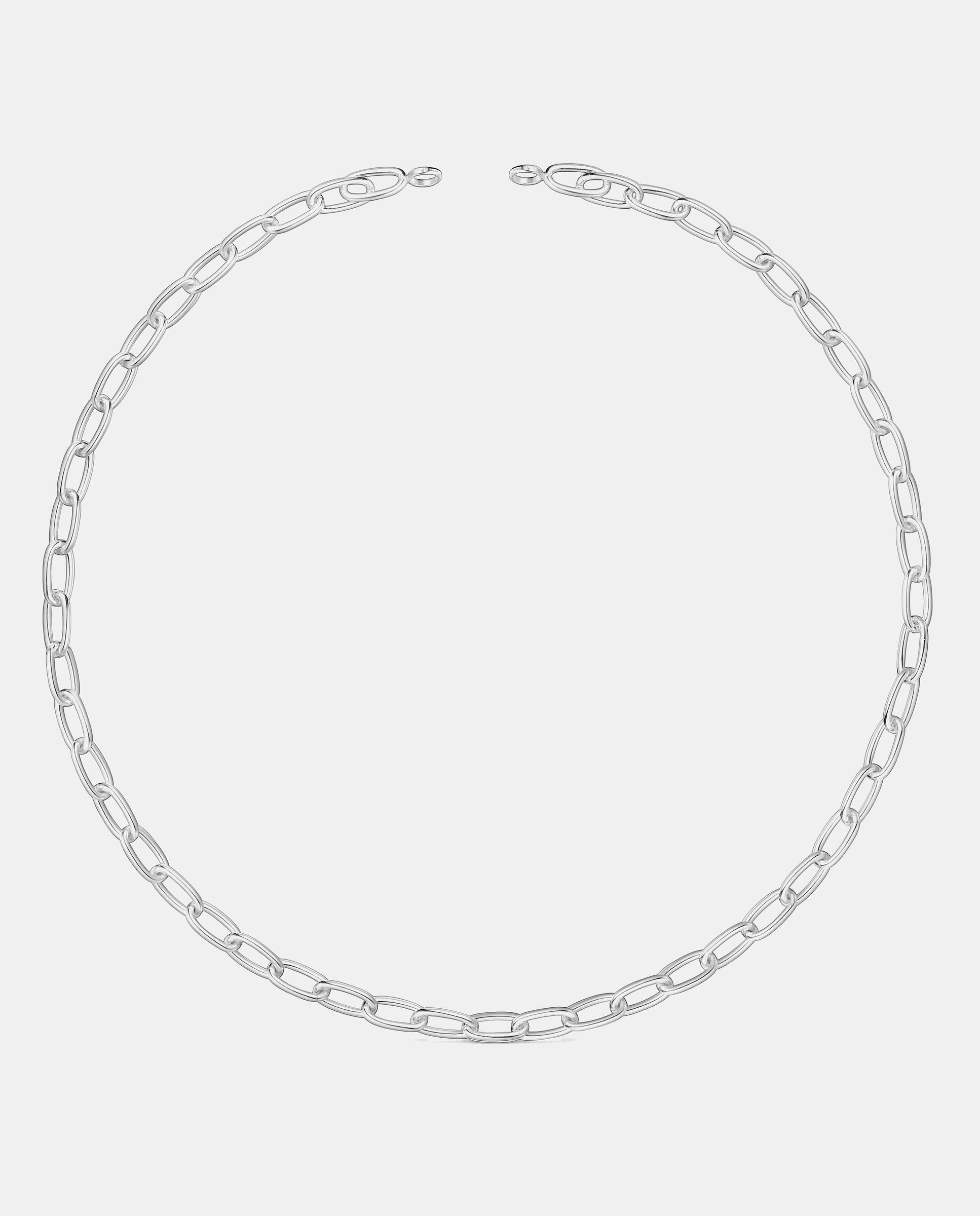 Imagem 0 de Colar Hold Oval Curto Xl de Prata