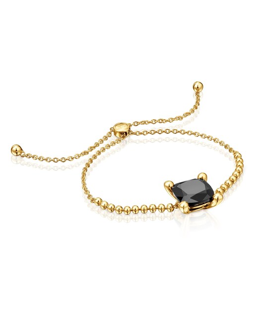 Imagem 0 de Pulseira em Black Corrente com Detalhes Banhada em Ouro 18K Sobre Prata com Ónix