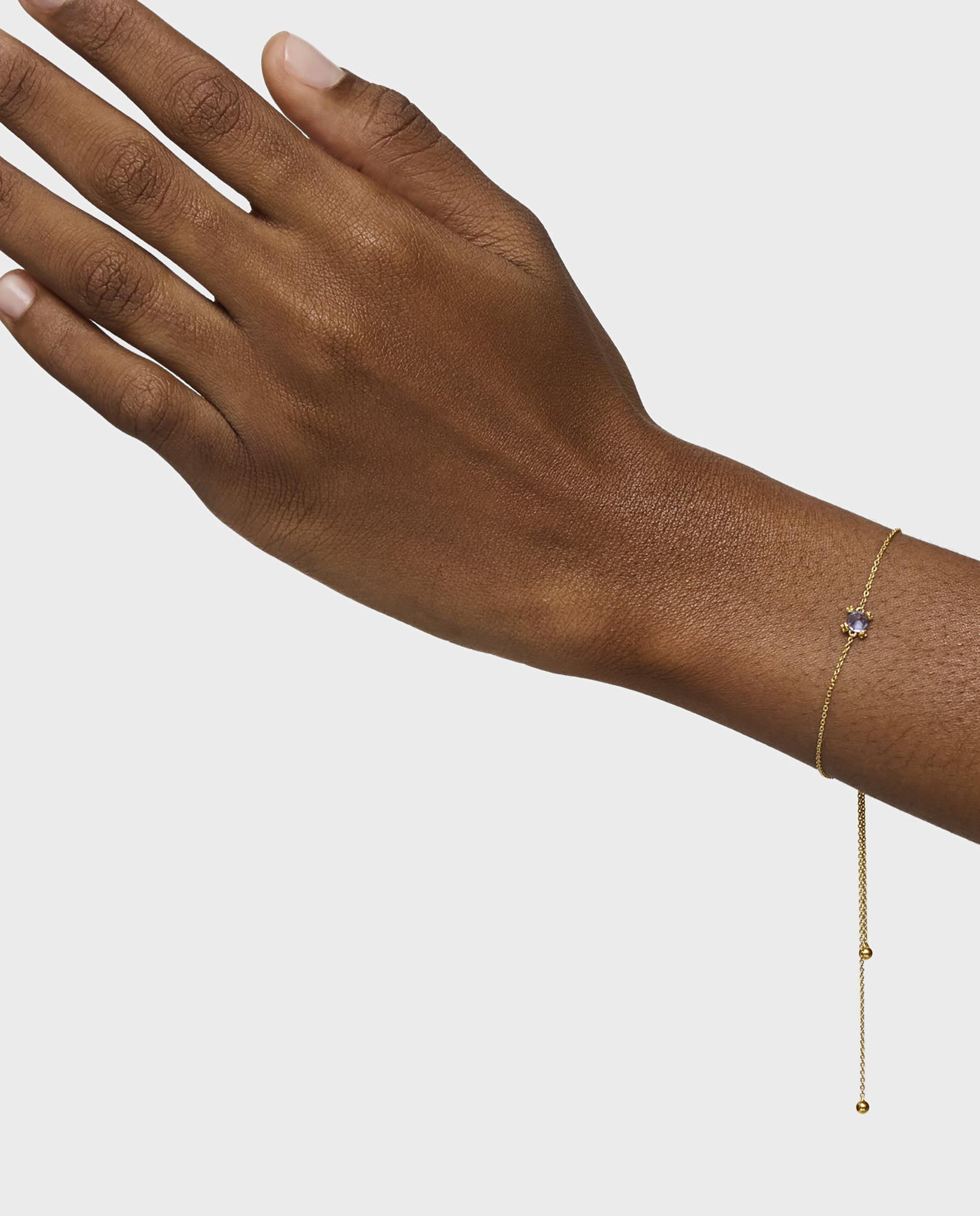 Pulseira Color Pills de Ouro e Tanzanita Transparente-4