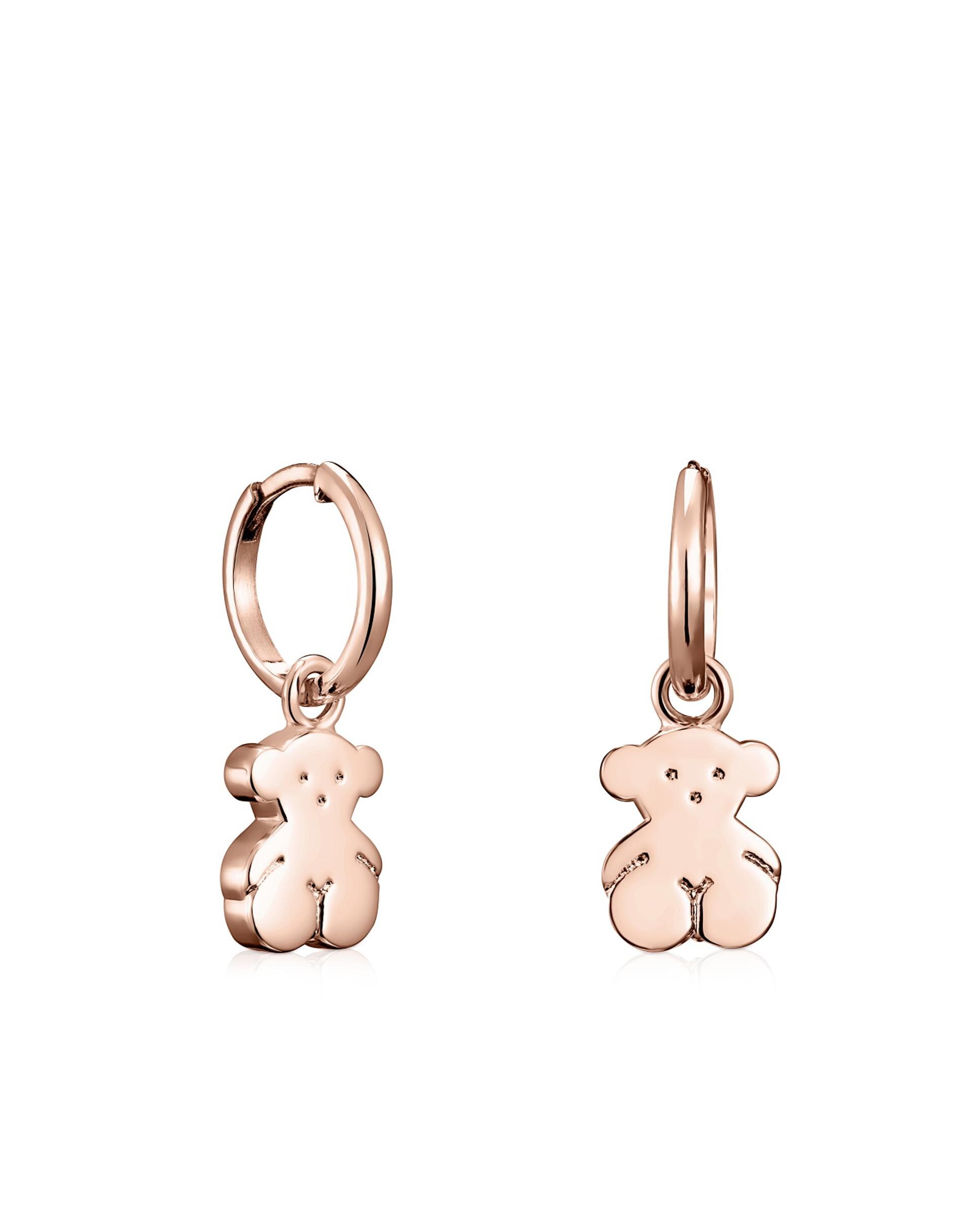 Brincos de Aro Sweet Dolls Banhados em Ouro Rosa 18 Kt Sobre Prata Rosa-1