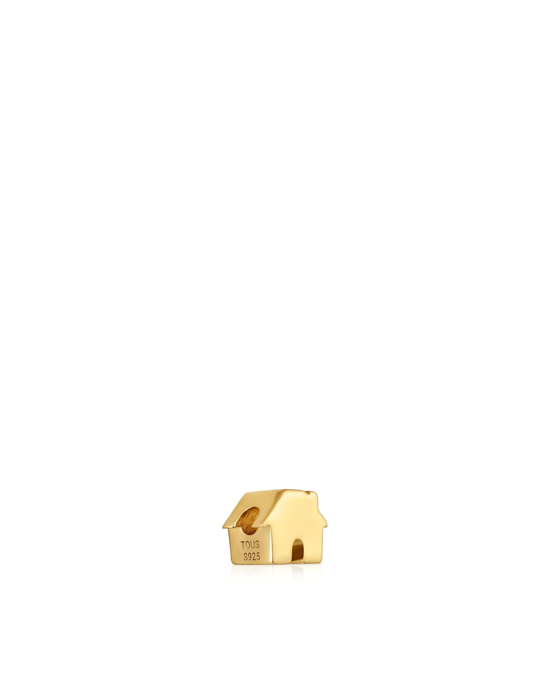 Pingente Tous 1950 Casa Banhado em Ouro 18 kt sobre Prata Ouro-3