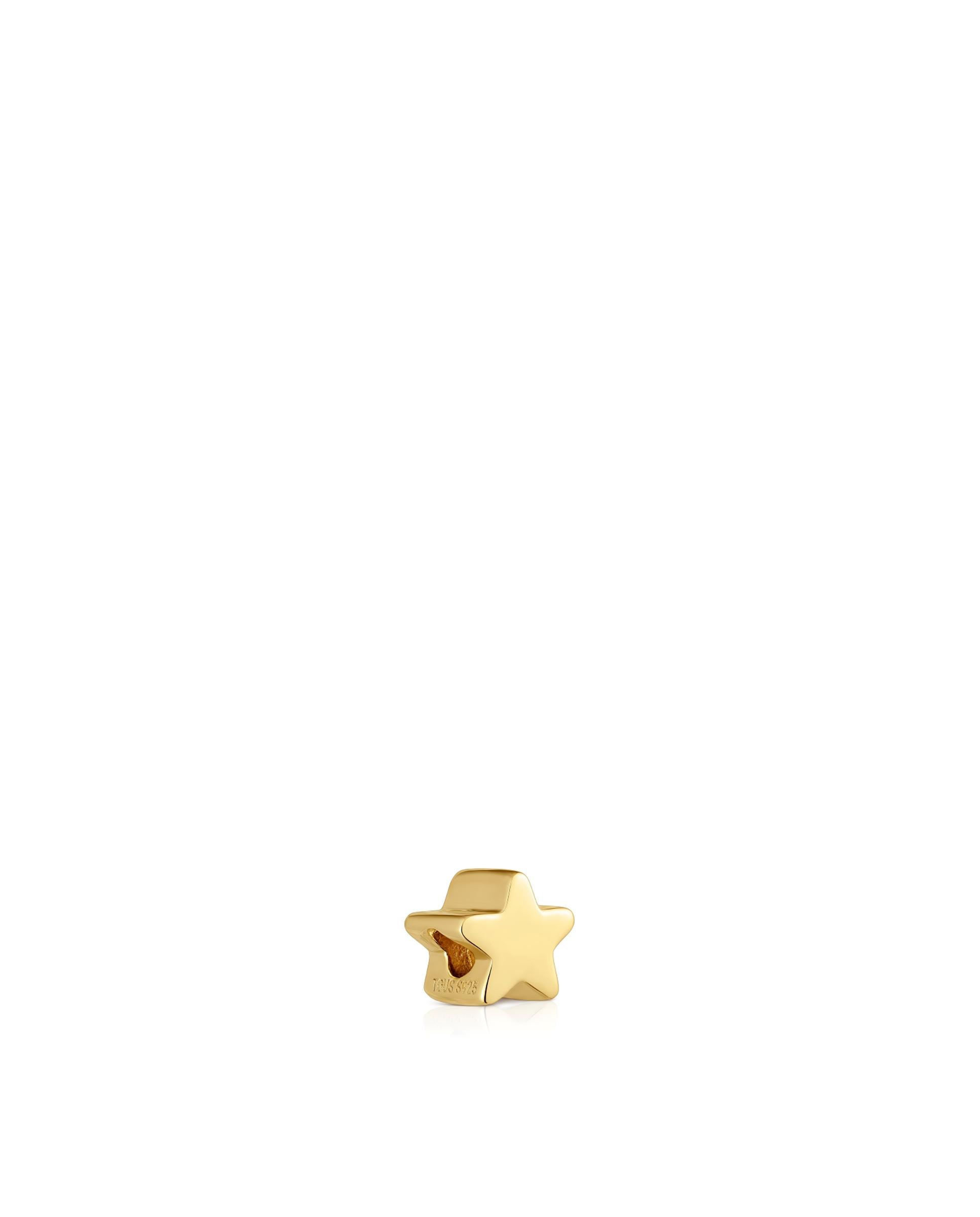 Pendente Tous 1950 Estrela Banhado em Ouro 18 Kt Sobre Prata Dourado-3