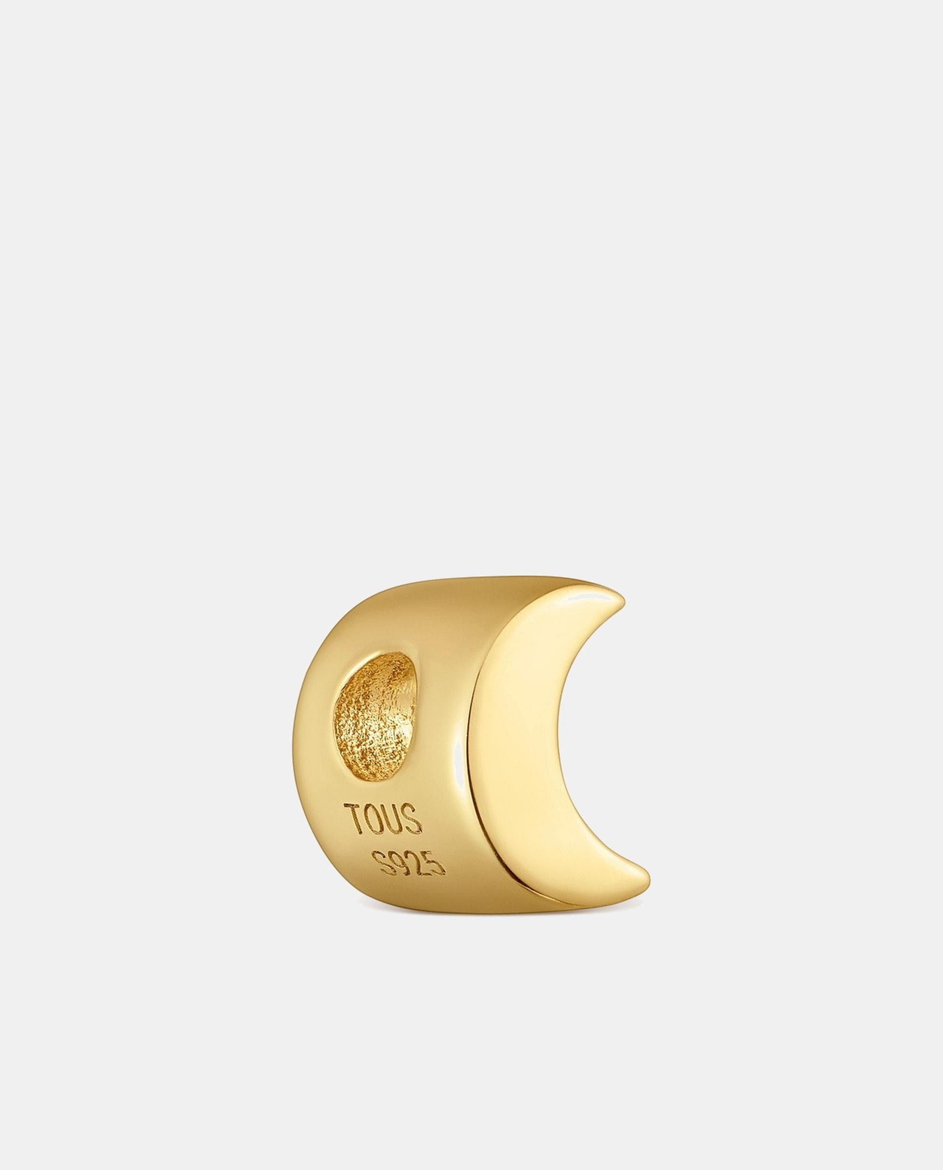 Pendente Tous 1950 Lua Banhado em Ouro 18 Kt Sobre Prata Dourado-2