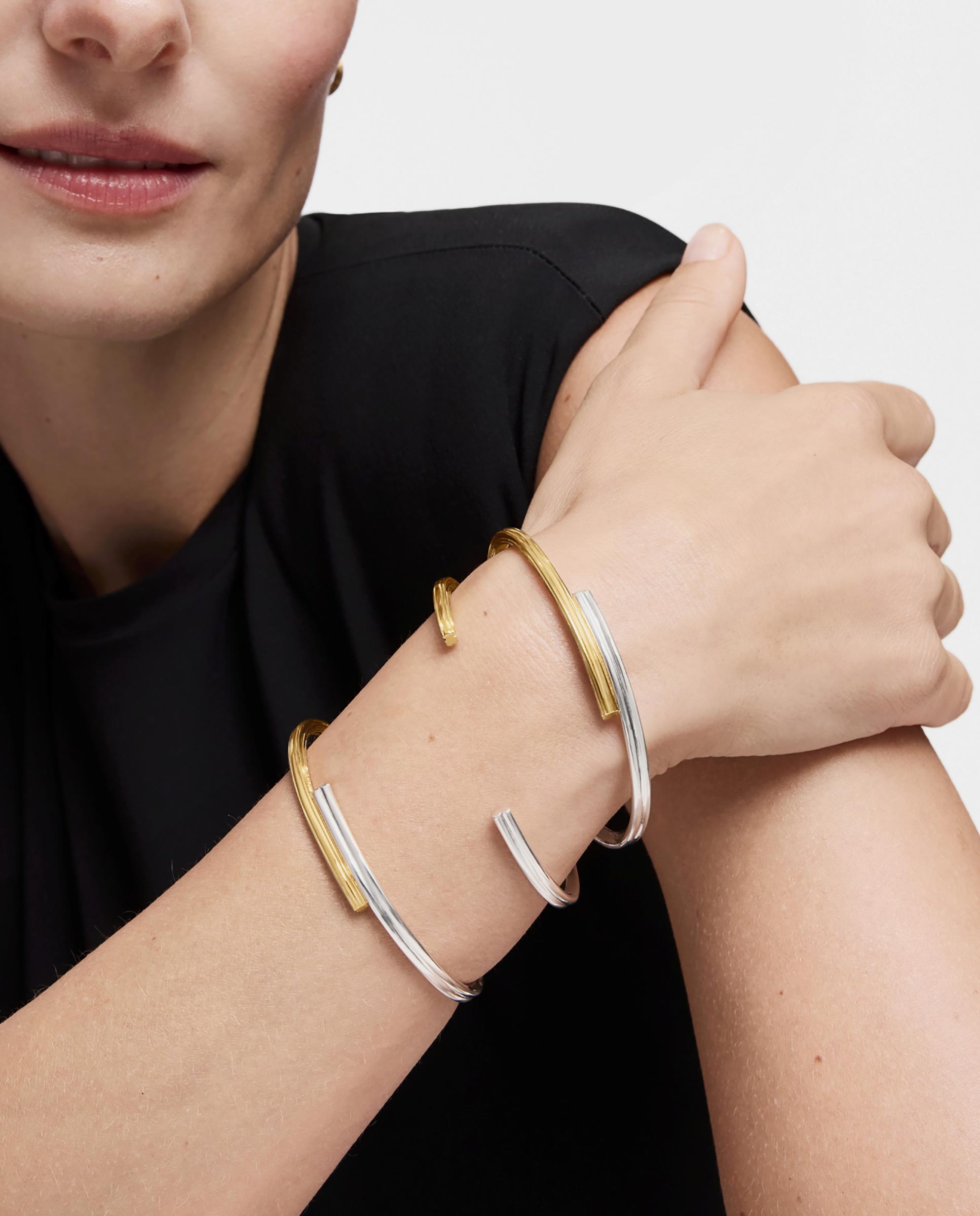 Pulseira de Corrente Tous 1950 Bicolor com Urso e Coração Multicolor-3