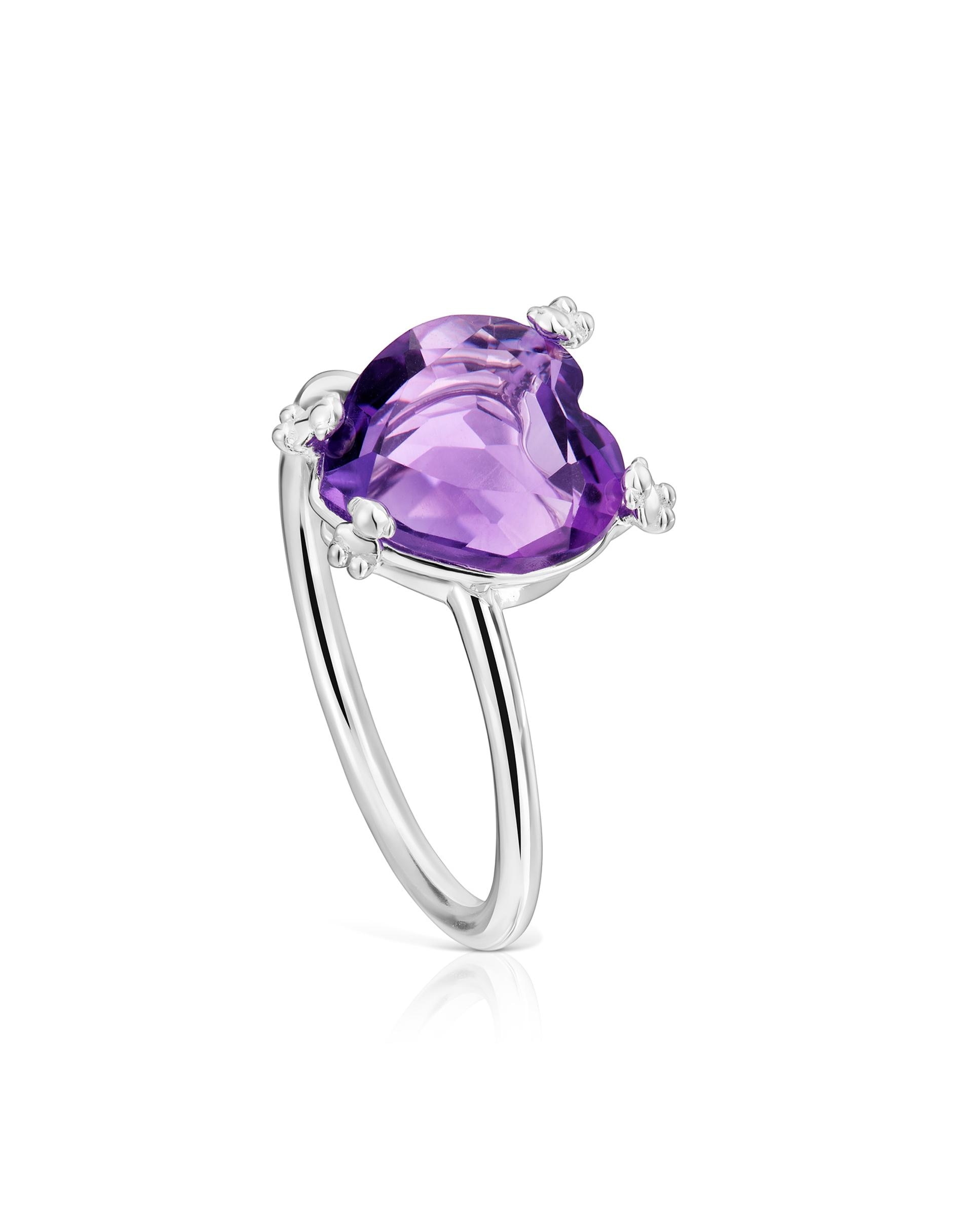 Imagem 0 de Anel Color Pills de Prata e Ametista