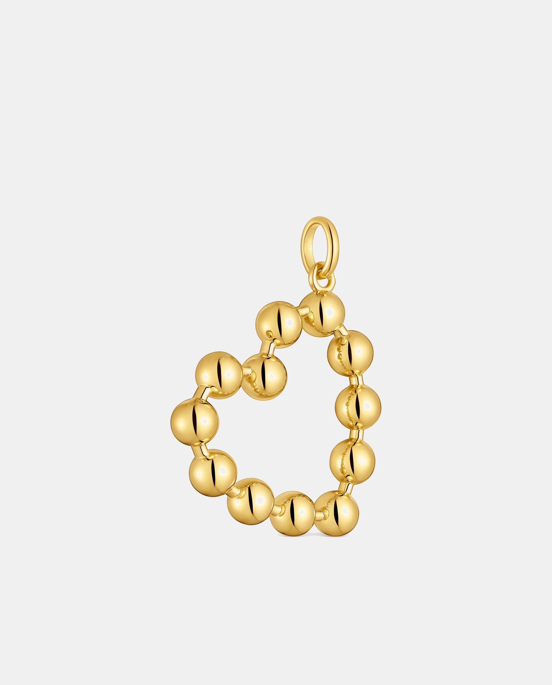 Pendente Sugar Party de Coração Banhado a Ouro 18 Kt Sobre Prata Dourado-2