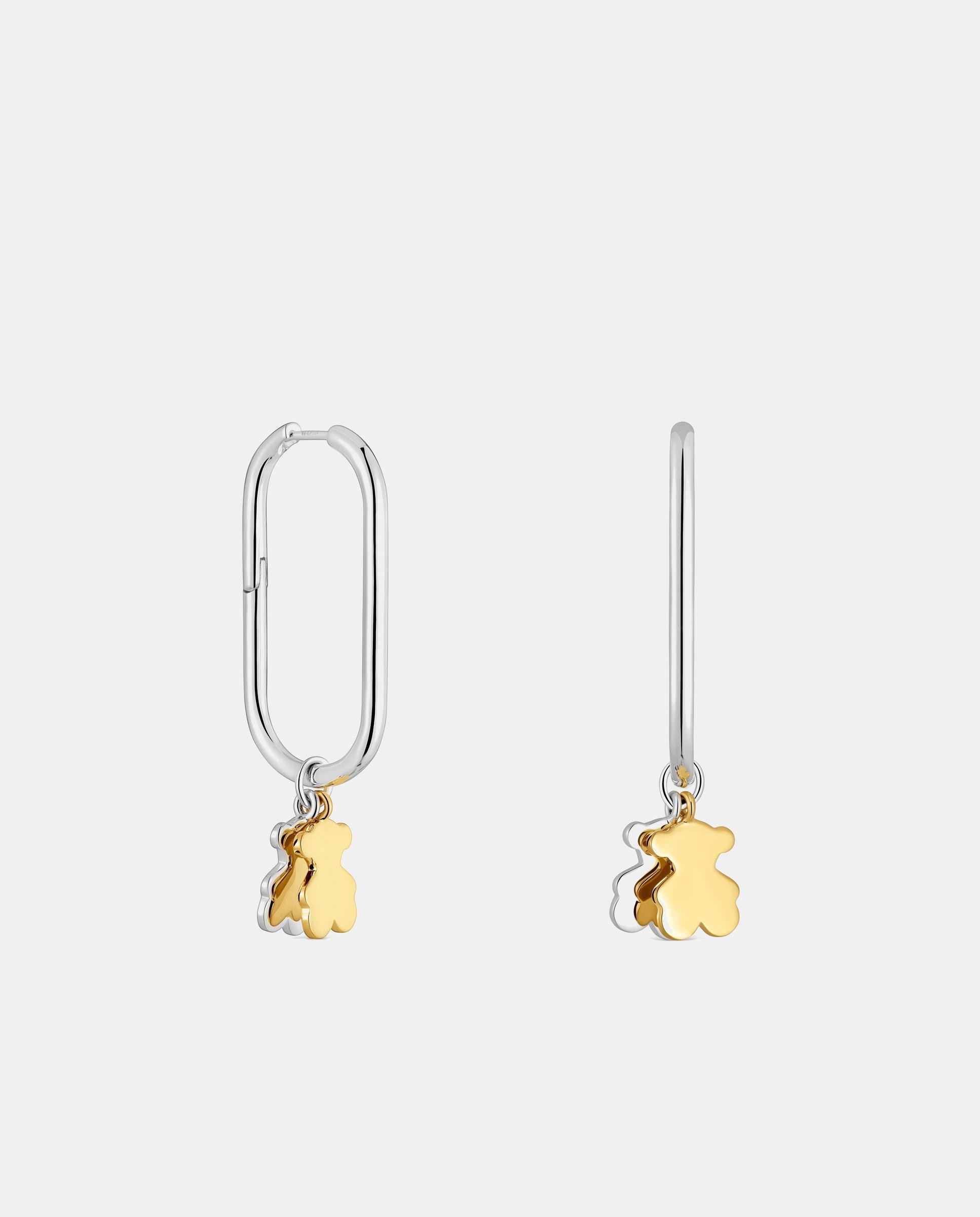 Imagem 0 de Brincos de Argola Tous Sweet Dolls com Banho de Ouro 18 Kt Sobre Prata