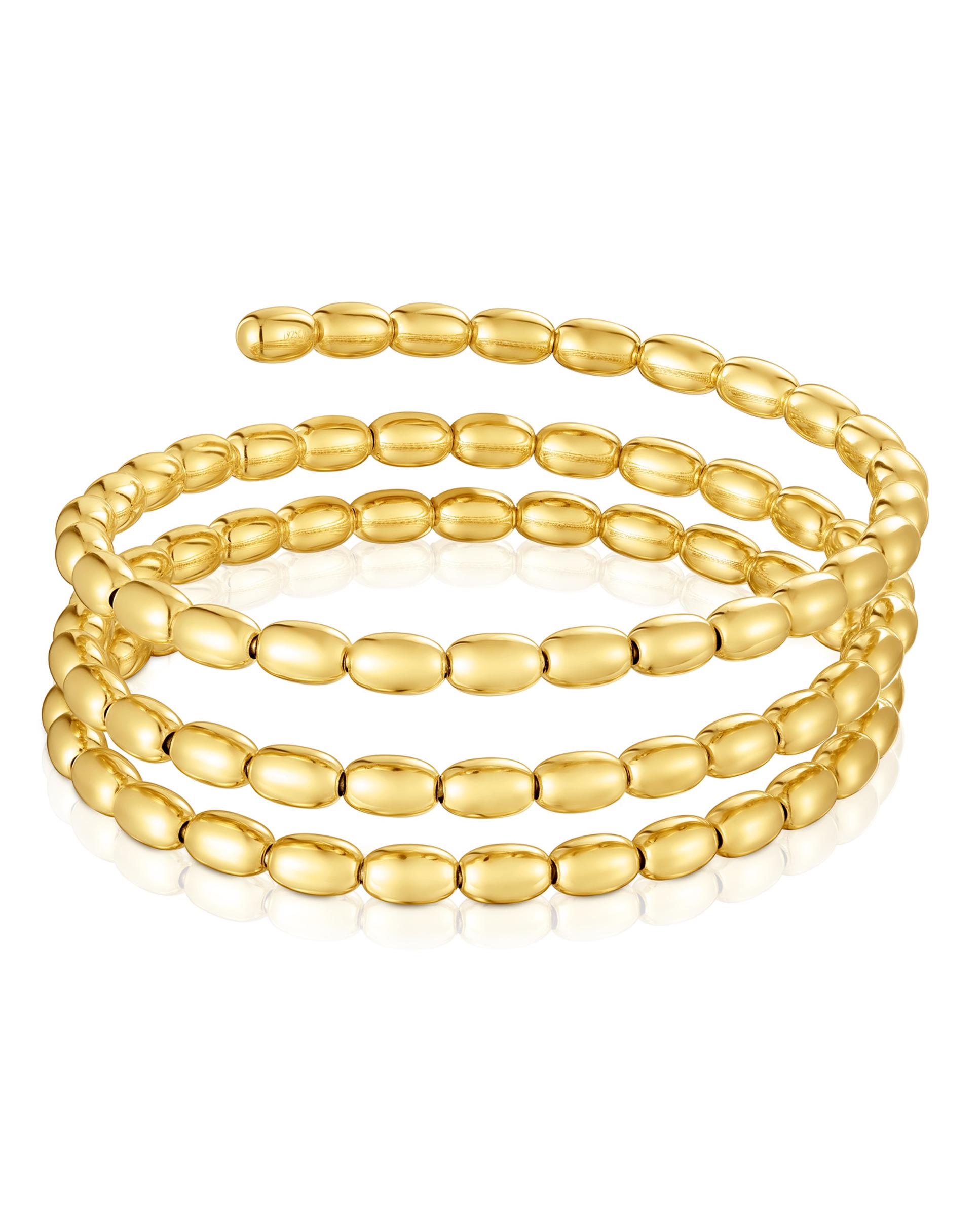 Pulseira Basics Escrava Espiral Banhada em Ouro 18 Kt sobre Prata Ouro-1