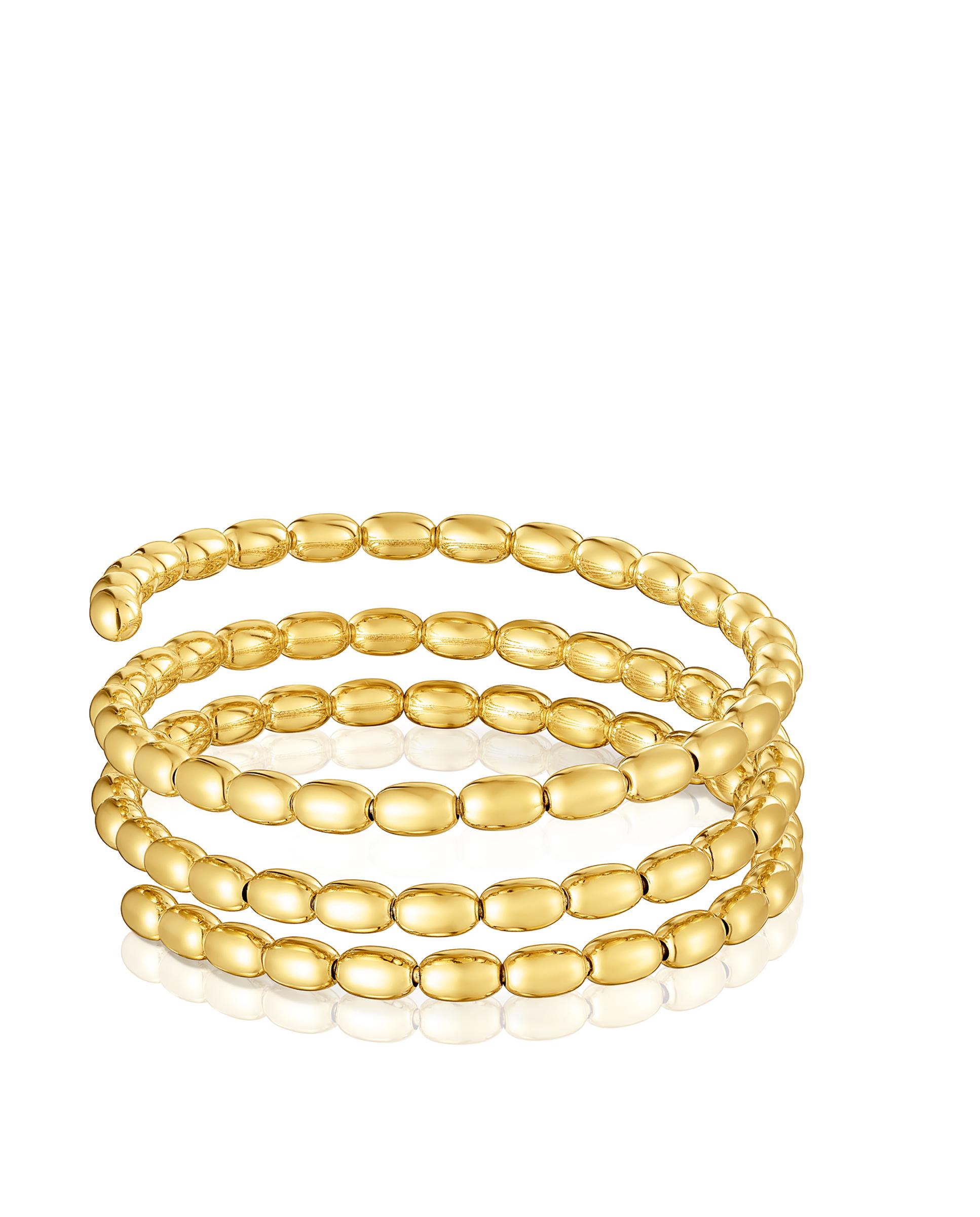 Pulseira Basics Escrava Espiral Banhada em Ouro 18 Kt sobre Prata Ouro-2
