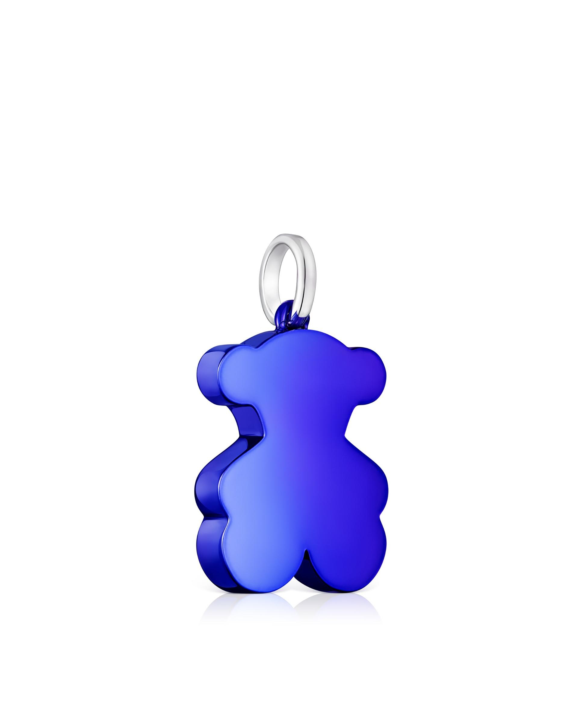Pingente Sweet Dolls com Urso Médio de Aço em Azul Azul-2