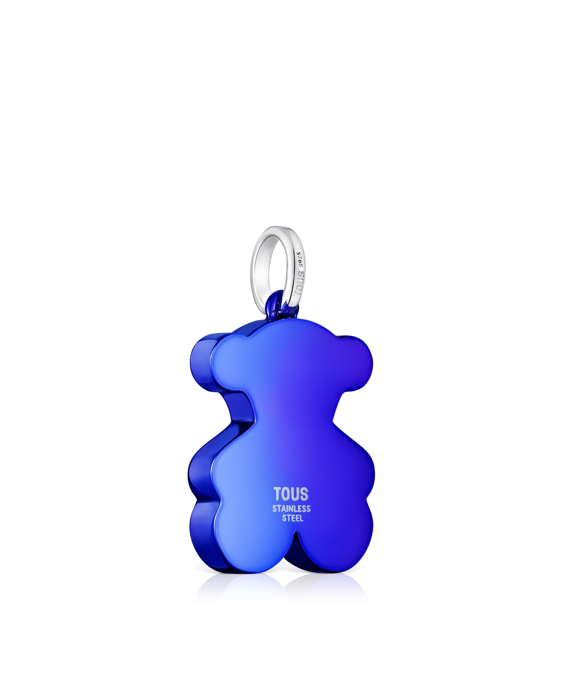 Pingente Sweet Dolls com Urso Médio de Aço em Azul Azul-3