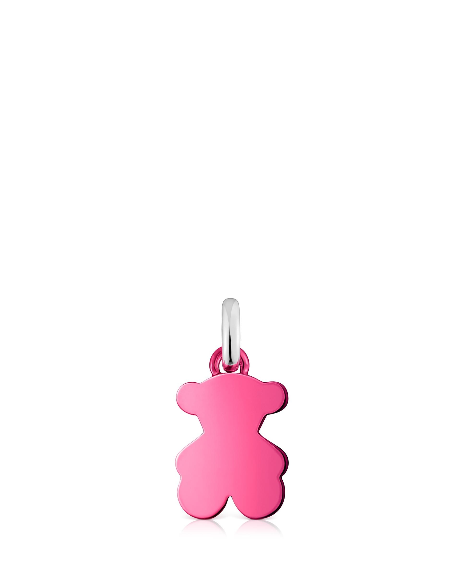 Pendente Sweet Dolls Urso Pequeno de Aço em Rosa Rosa-1