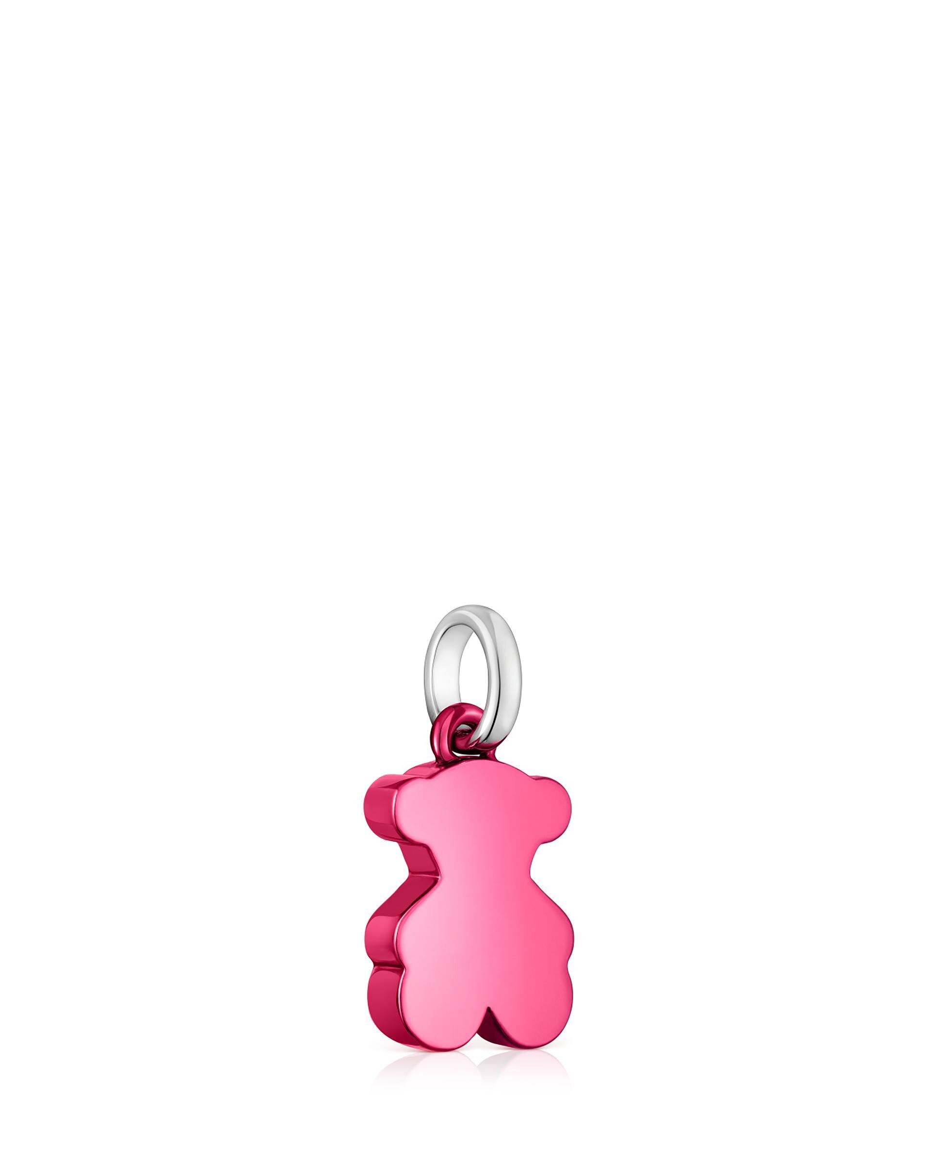 Pendente Sweet Dolls Urso Pequeno de Aço em Rosa Rosa-2