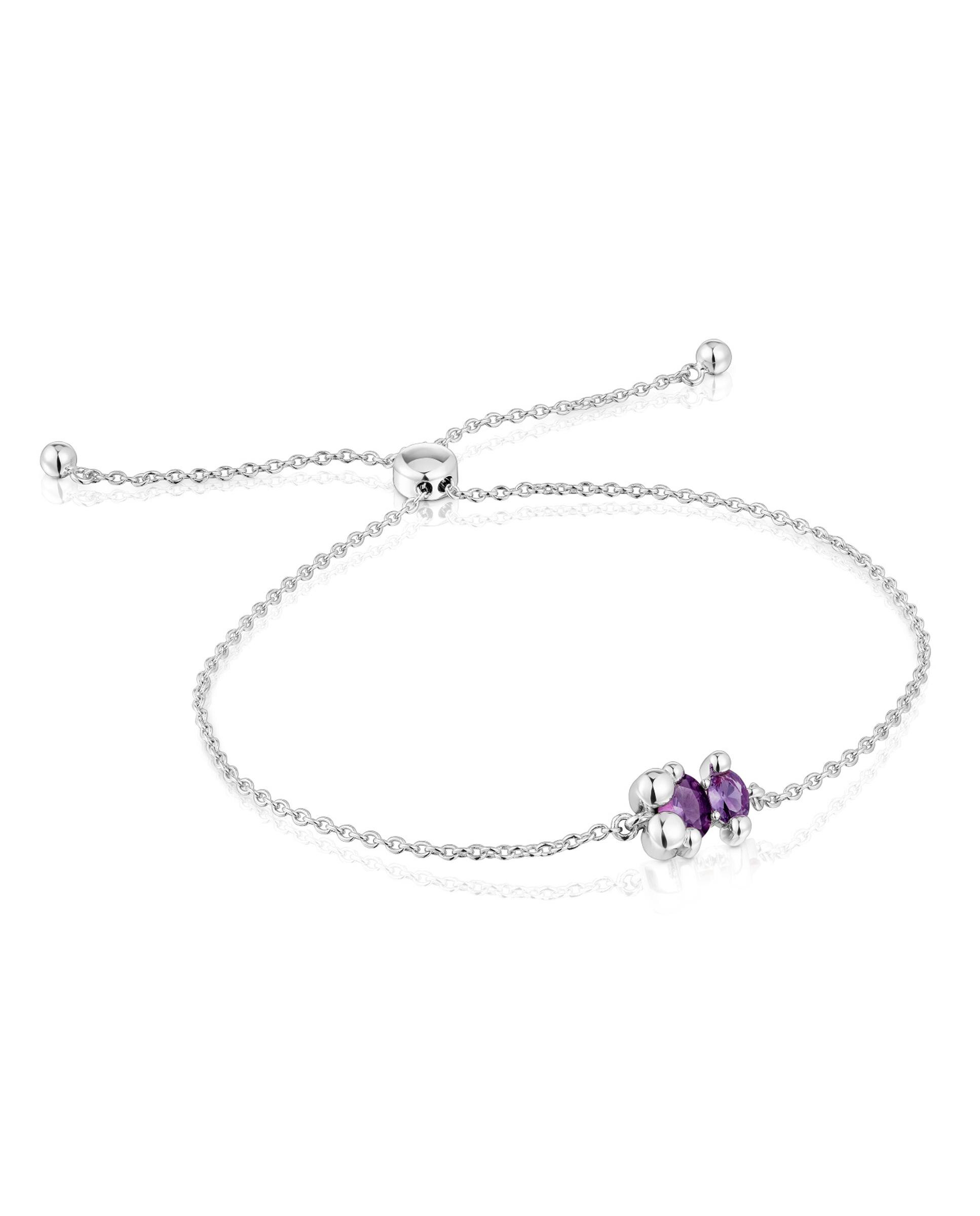 Imagem 0 de Pulseira de Corrente Color Bear Lgg com Urso de Prata e Safira Criada em Laboratório