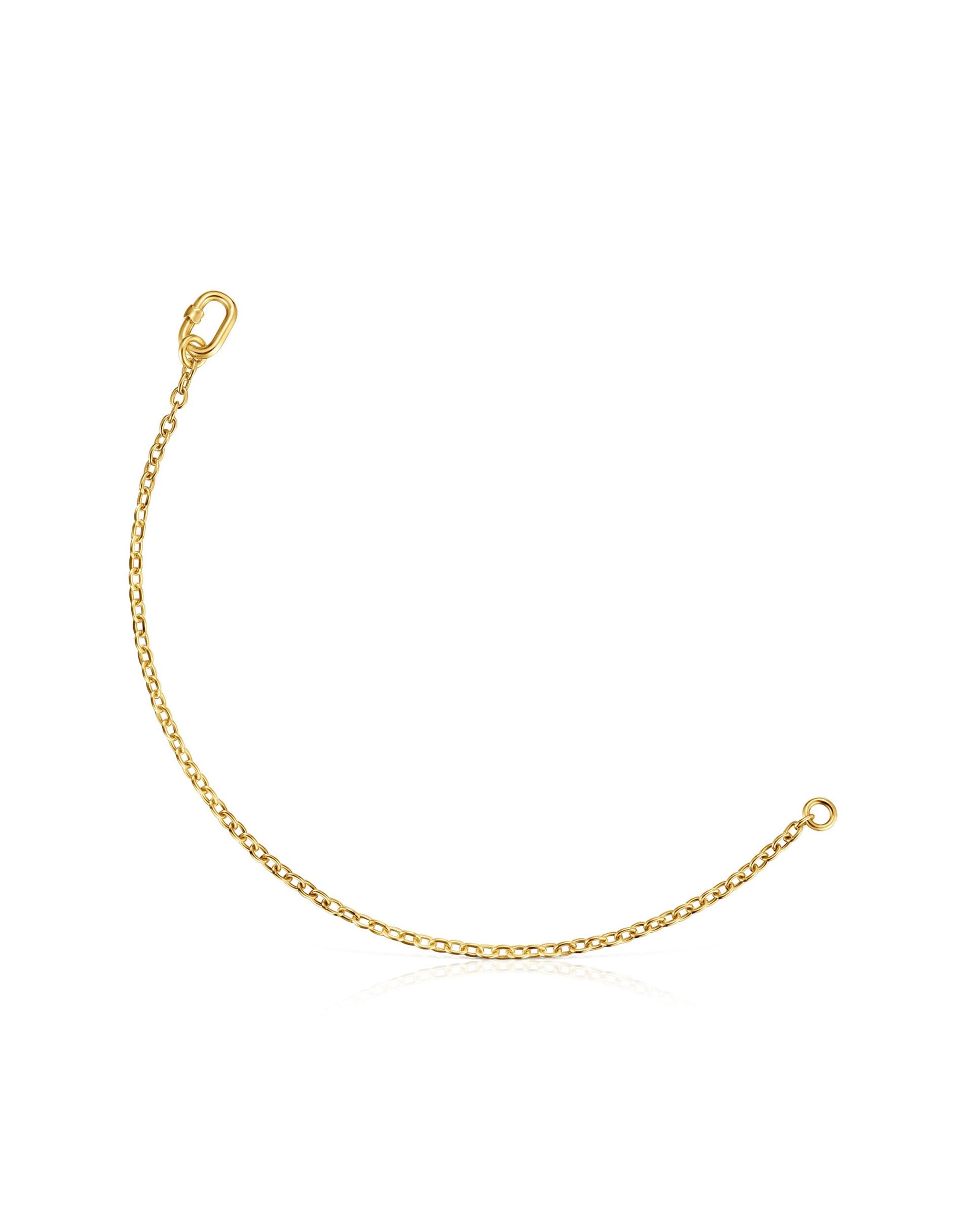 Pulseira de Corrente Hold Oval Grossa de Ouro Dourado-1
