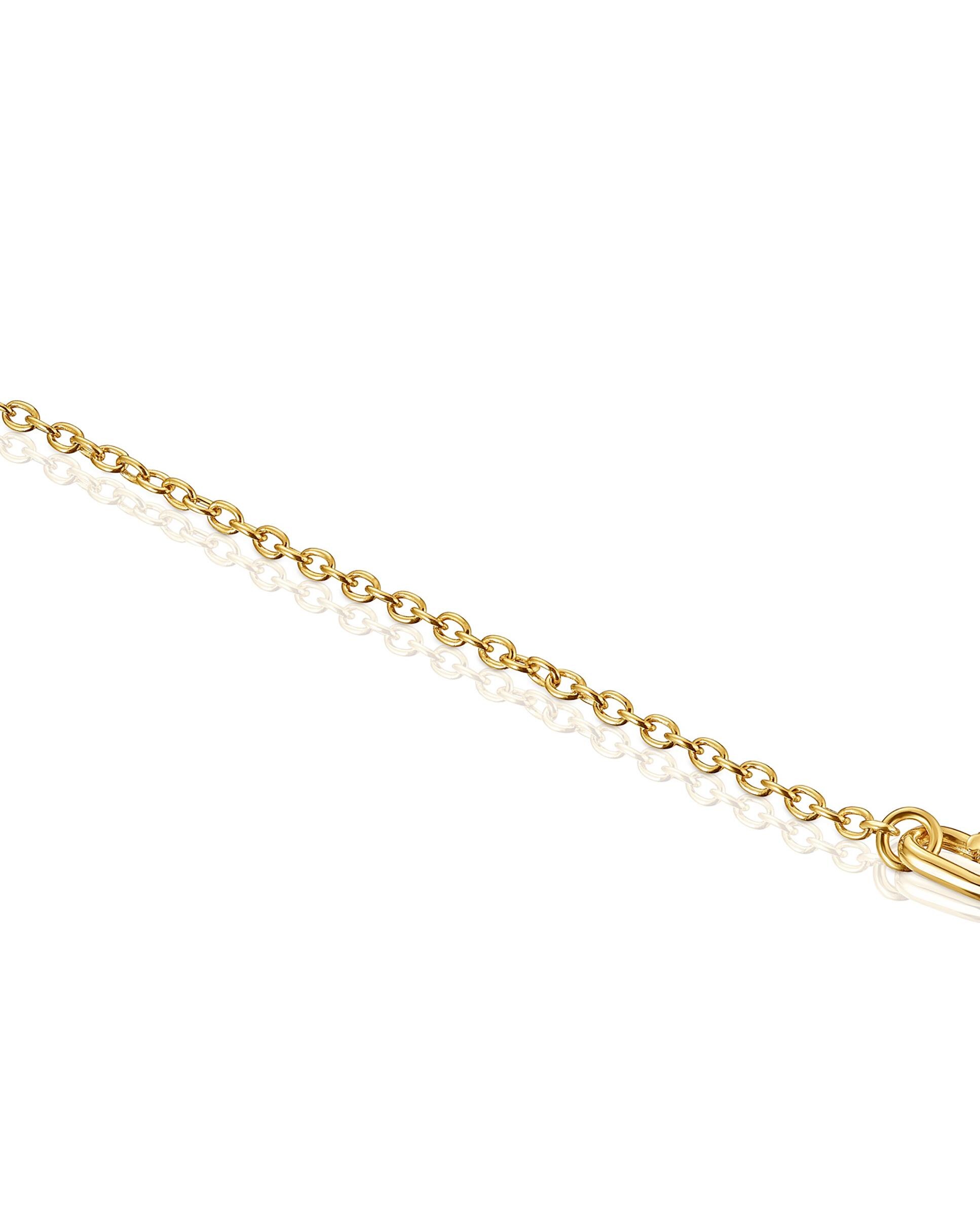 Pulseira de Corrente Hold Oval Grossa de Ouro Dourado-3