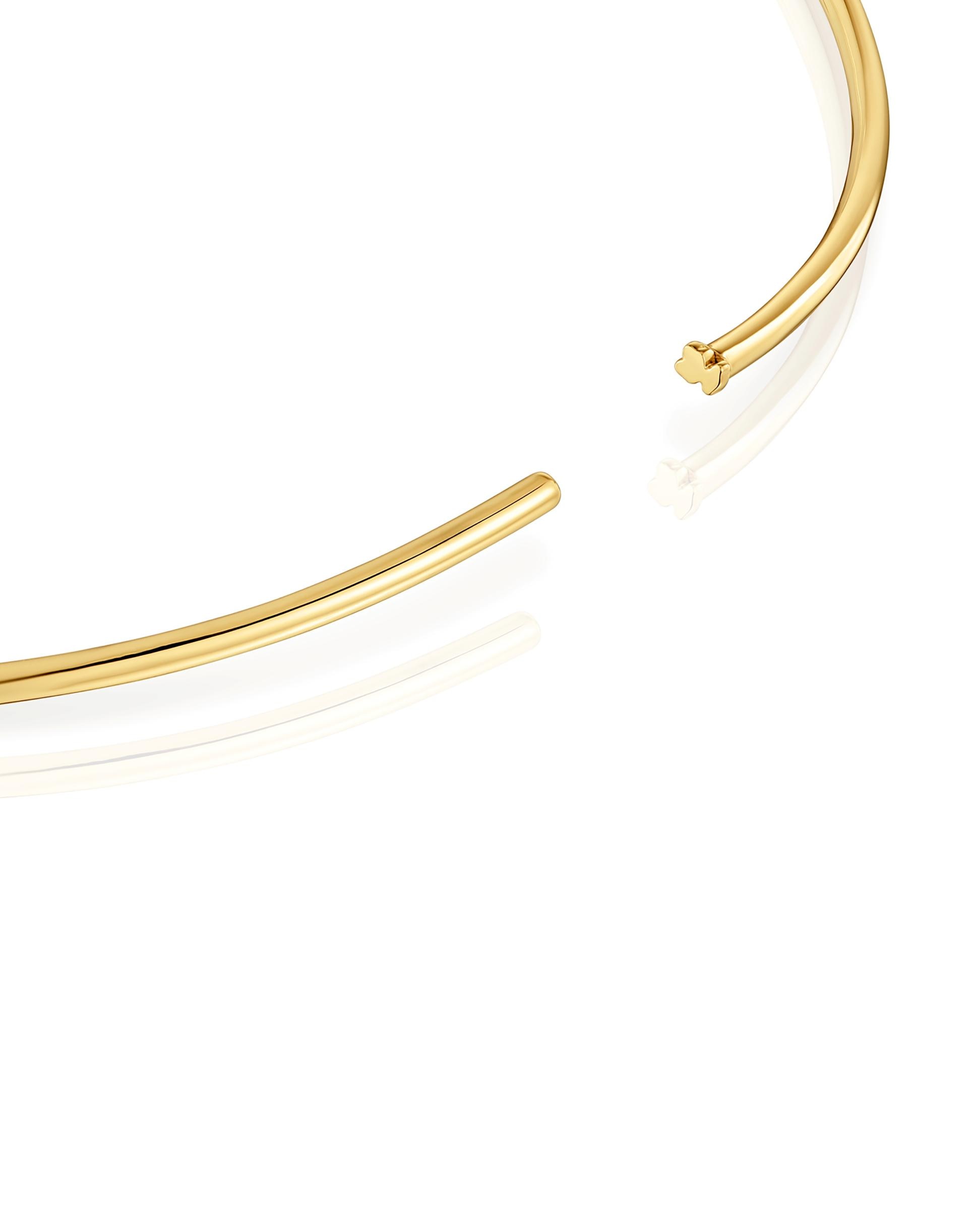 Colar Básico Banhado em Ouro 18 Kt Sobre Prata Dourado-2
