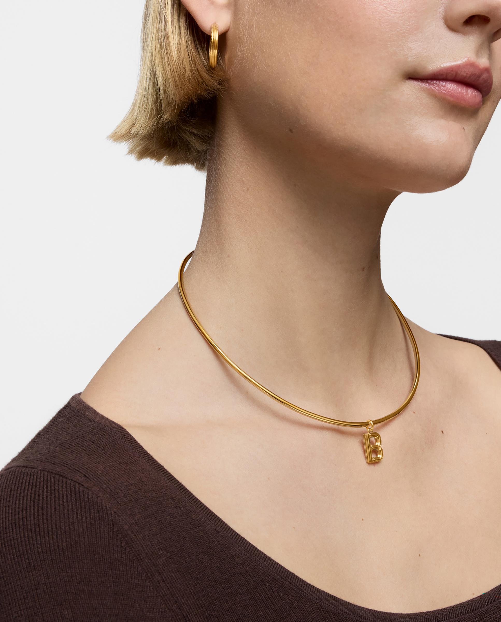 Colar Básico Banhado em Ouro 18 Kt Sobre Prata Dourado-5