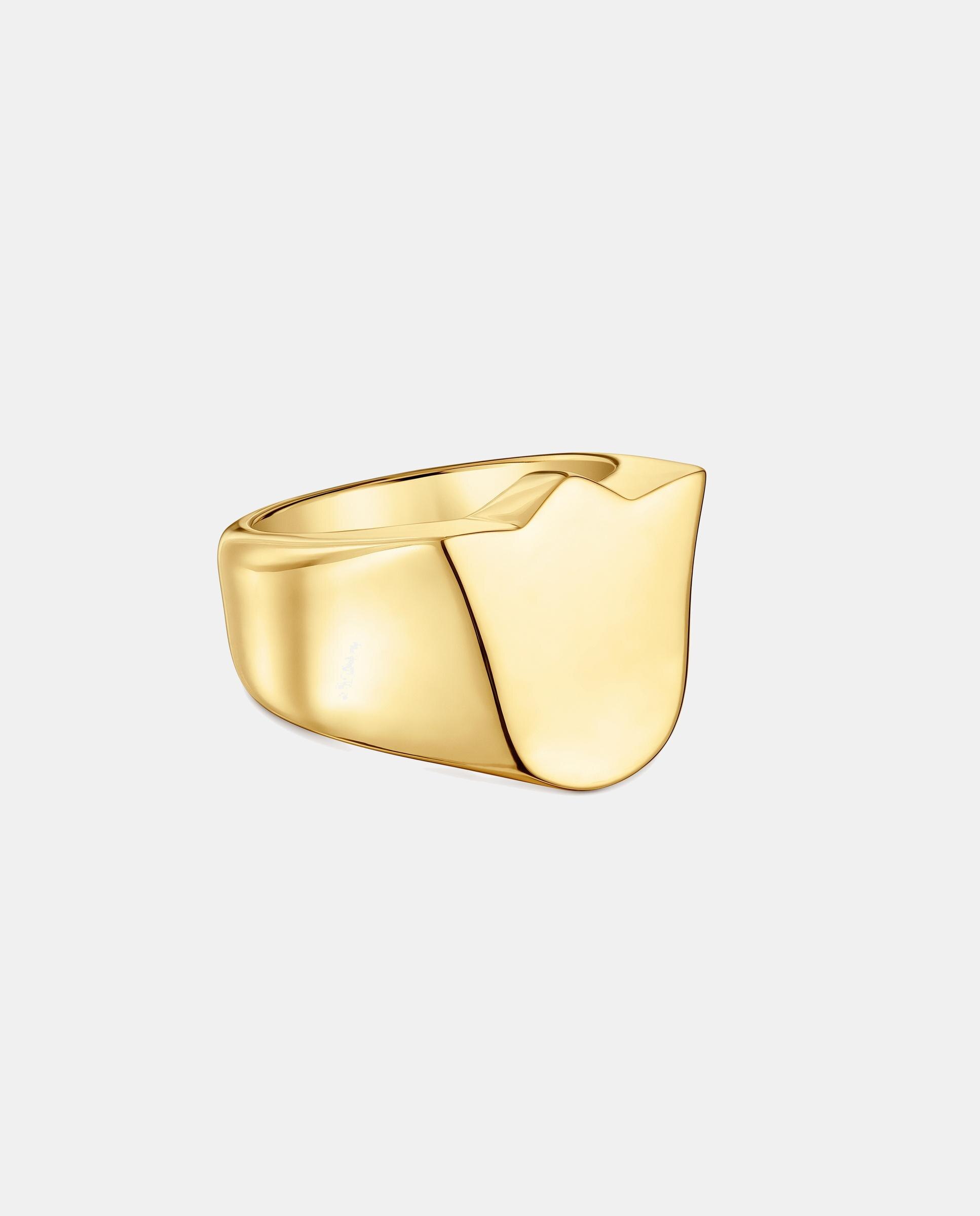Anel Selo Sweet Dolls Tulipán Banhado em Ouro 18 Kt Sobre Prata Dourado-2