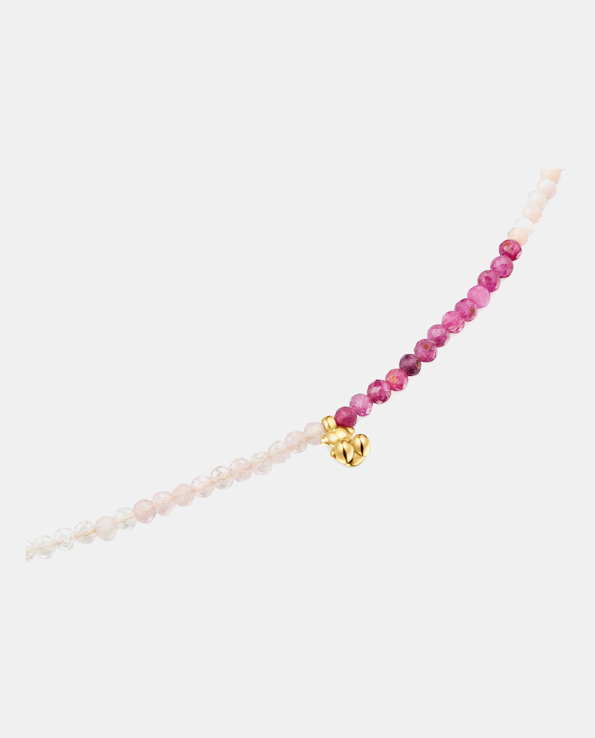 Colar Bold Bear Curto Banhado em Ouro 18 Kt Sobre Prata e Turmalinas Multicolor-2