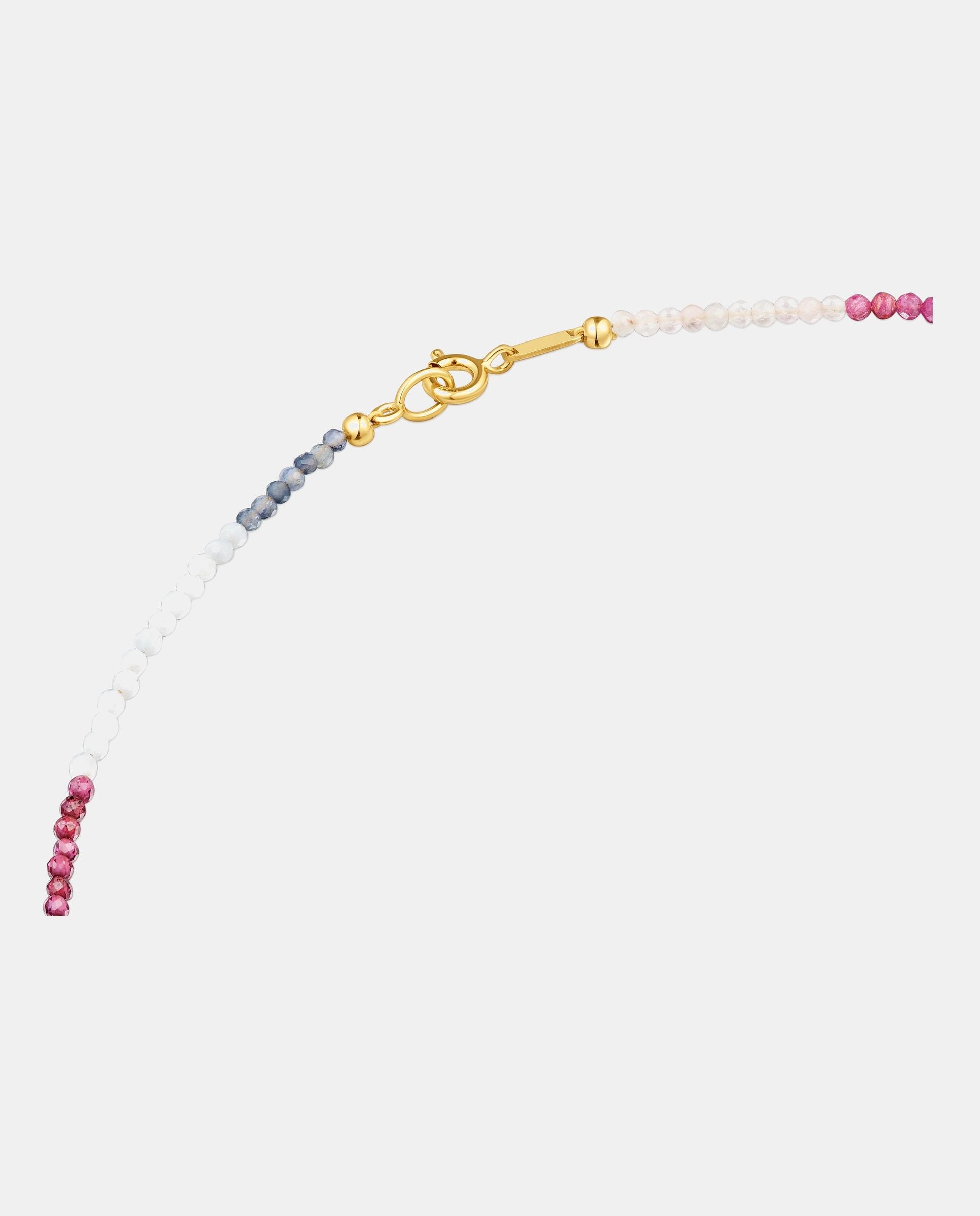 Colar Bold Bear Curto Banhado em Ouro 18 Kt Sobre Prata e Turmalinas Multicolor-3