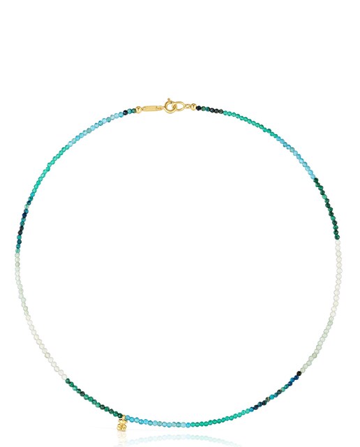 Imagem 0 de Colar Bold Bear Curto Banhado em Ouro 18 kt sobre Prata e Turmalinas