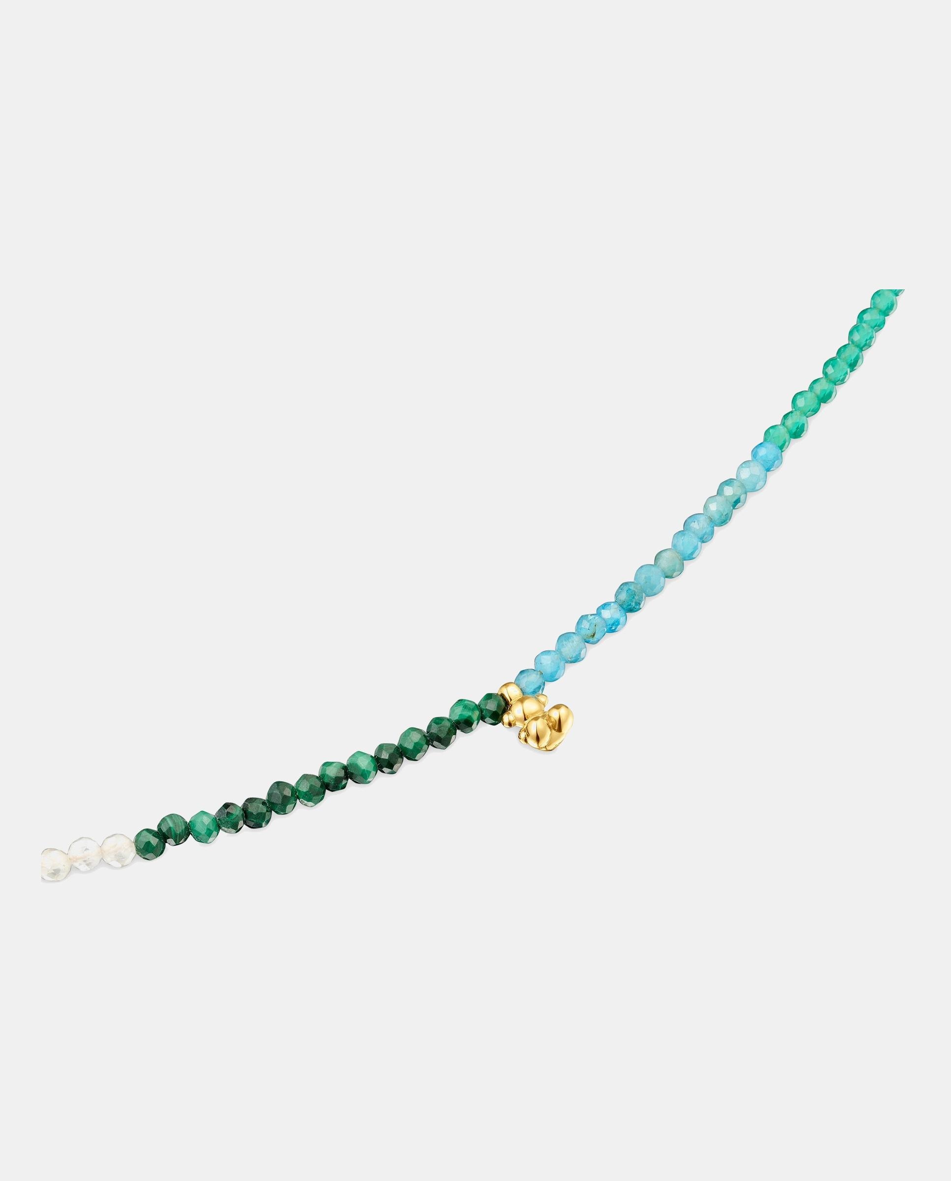 Colar Bold Bear Curto Banhado em Ouro 18 Kt Sobre Prata e Turmalinas Multicolor-2