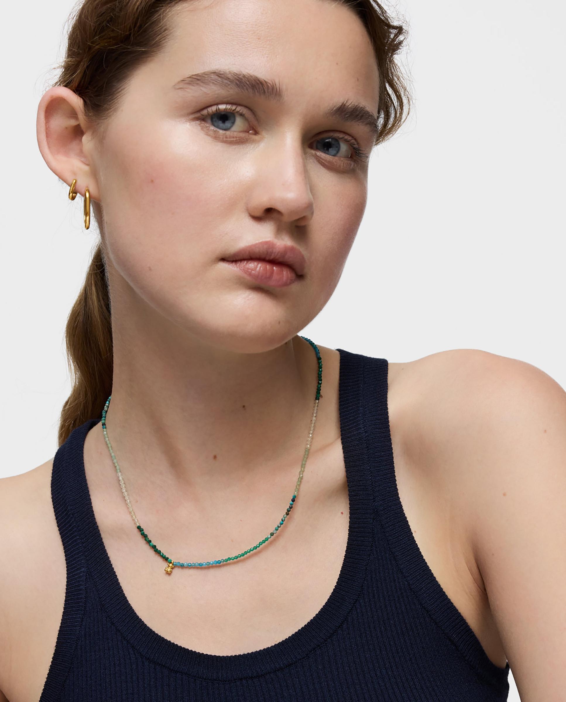 Colar Bold Bear Curto Banhado em Ouro 18 Kt Sobre Prata e Turmalinas Multicolor-4
