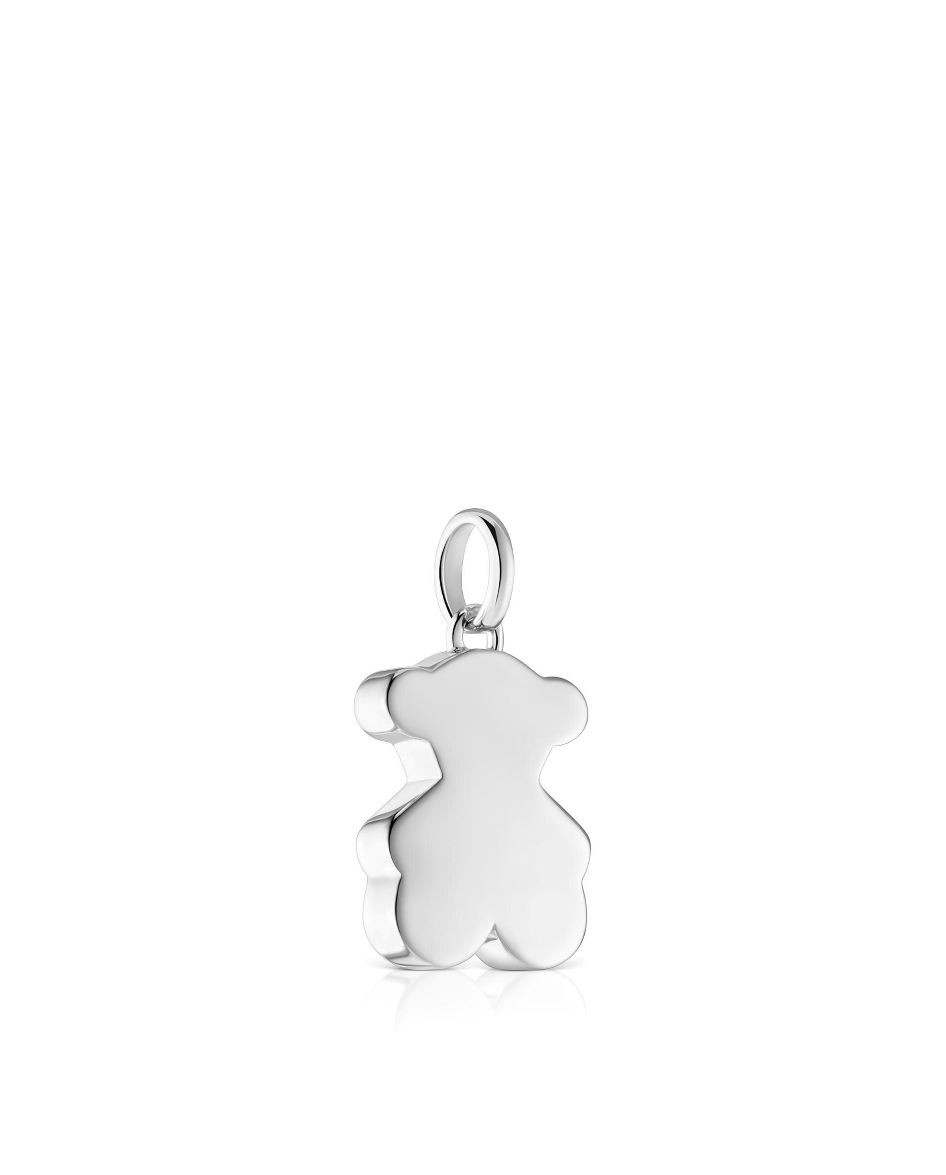 Pendente Sweet Dolls Pequeno com Urso de Prata Prateado-2