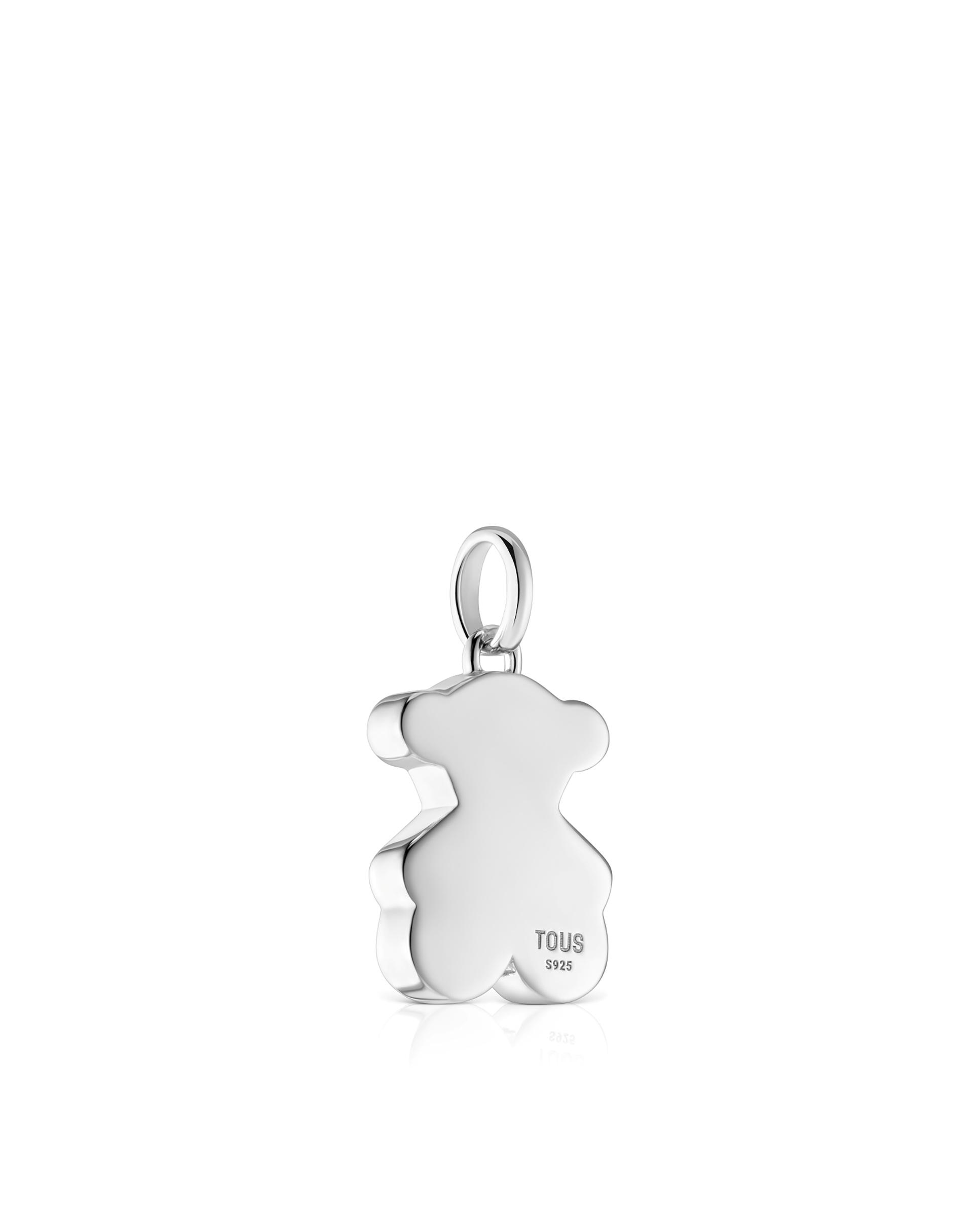 Pendente Sweet Dolls Pequeno com Urso de Prata Prateado-3