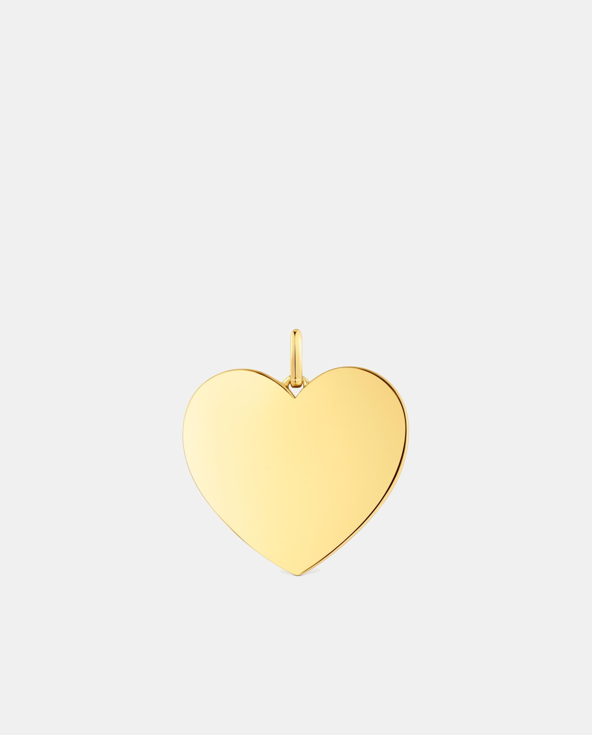 Pendente Sweet Dolls Médio com Coração Banhado a Ouro 18 Kt Sobre Prata Dourado-1