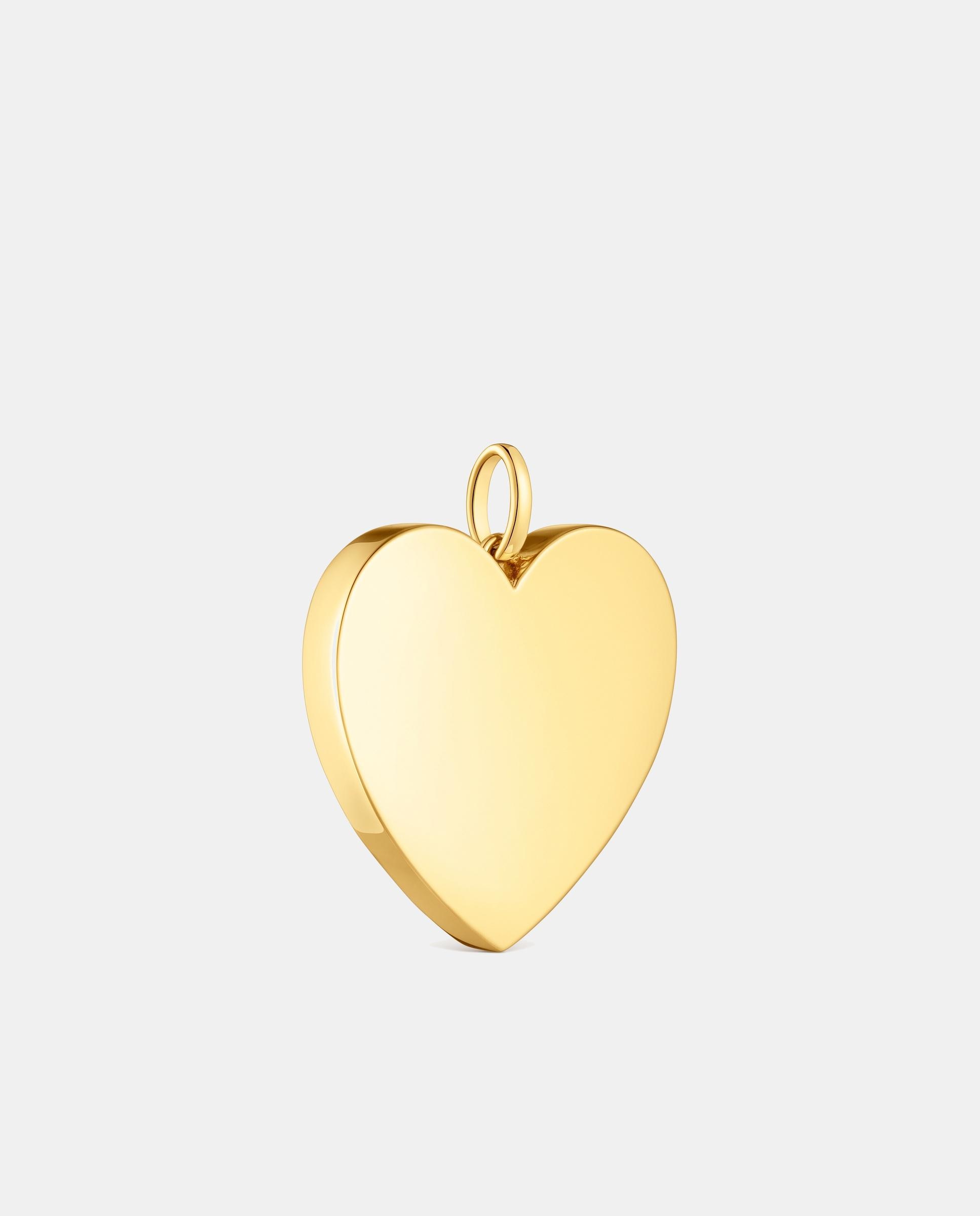 Pendente Sweet Dolls Médio com Coração Banhado a Ouro 18 Kt Sobre Prata Dourado-2