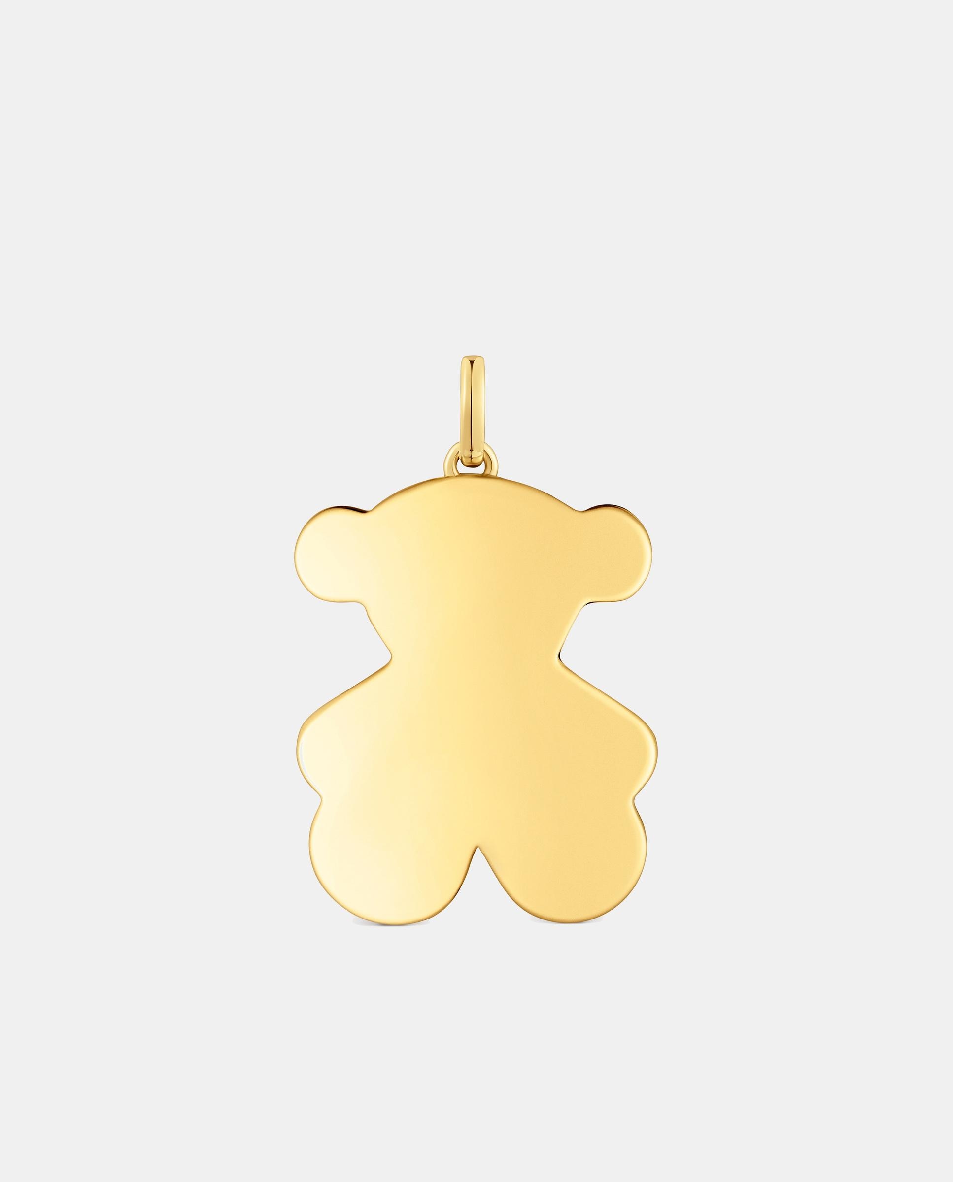 Pendente Sweet Dolls Médio com Urso Banhado a Ouro 18 Kt Sobre Prata Dourado-1