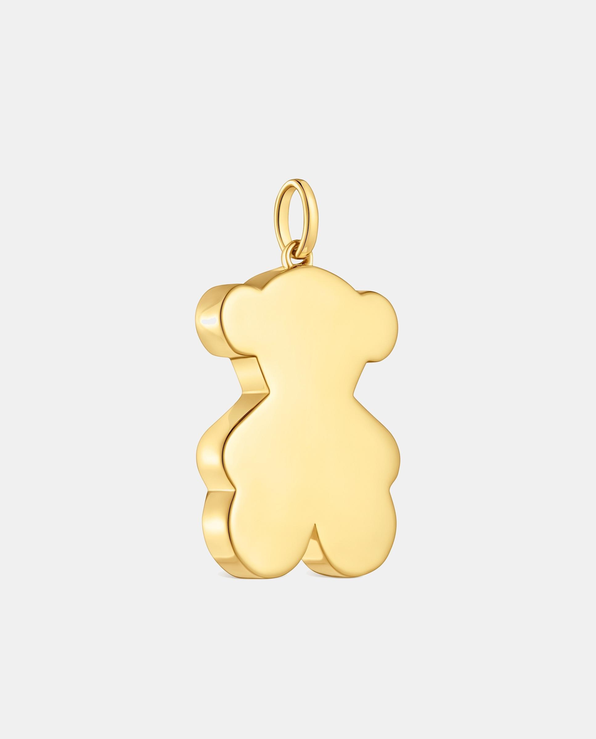 Pendente Sweet Dolls Médio com Urso Banhado a Ouro 18 Kt Sobre Prata Dourado-2