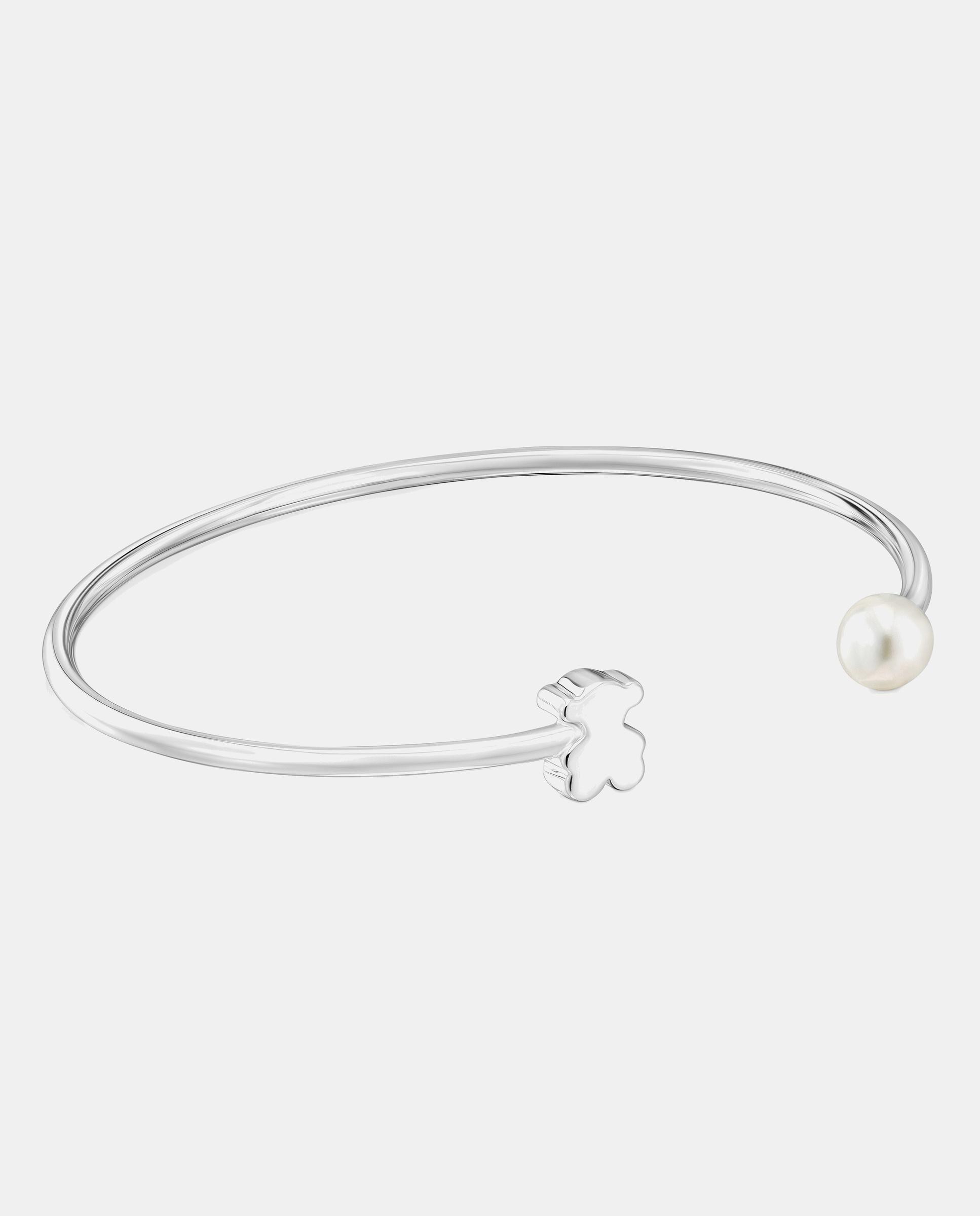 Pulseira Sweet Dolls de Prata com Pérola Branco-1