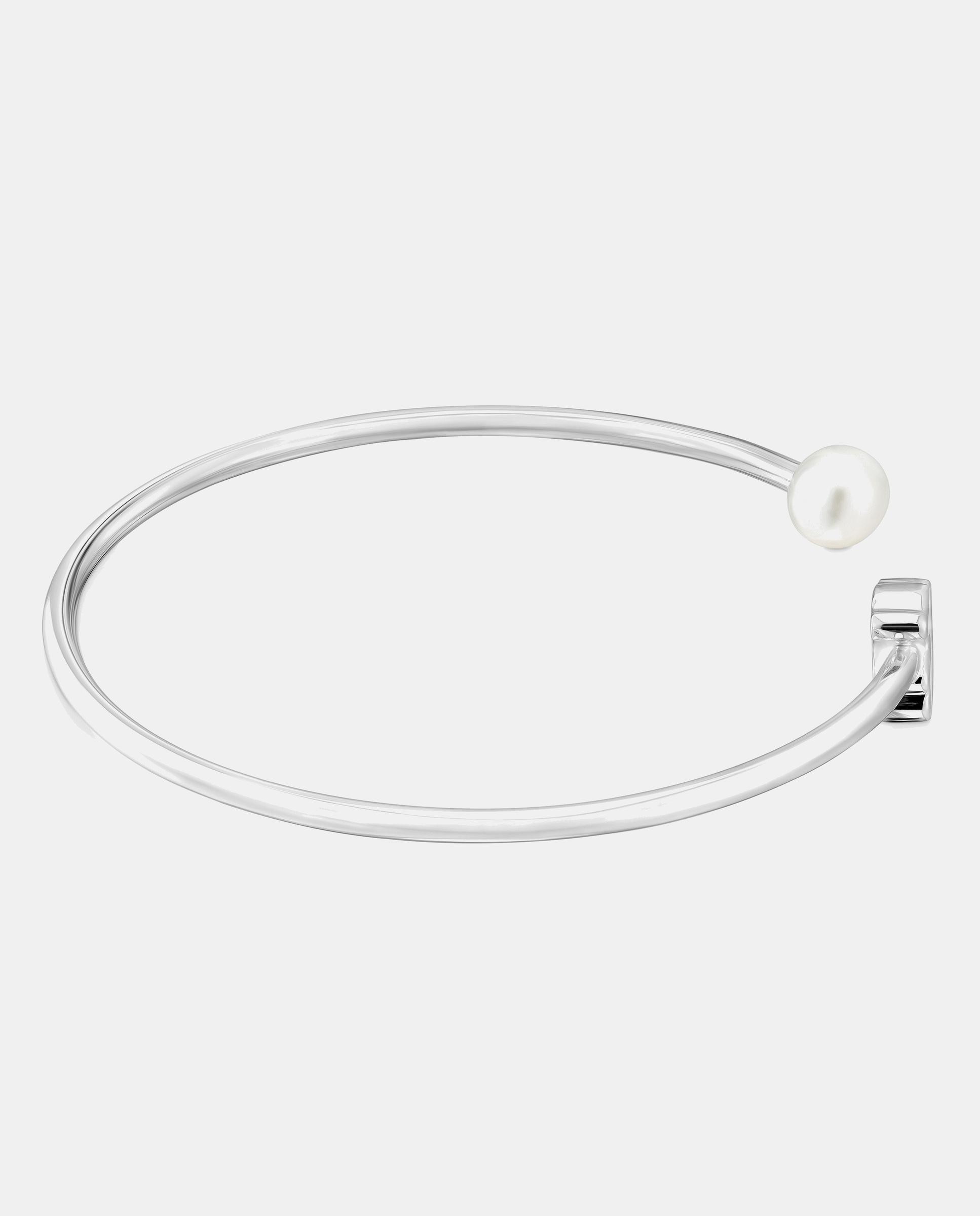Pulseira Sweet Dolls de Prata com Pérola Branco-2