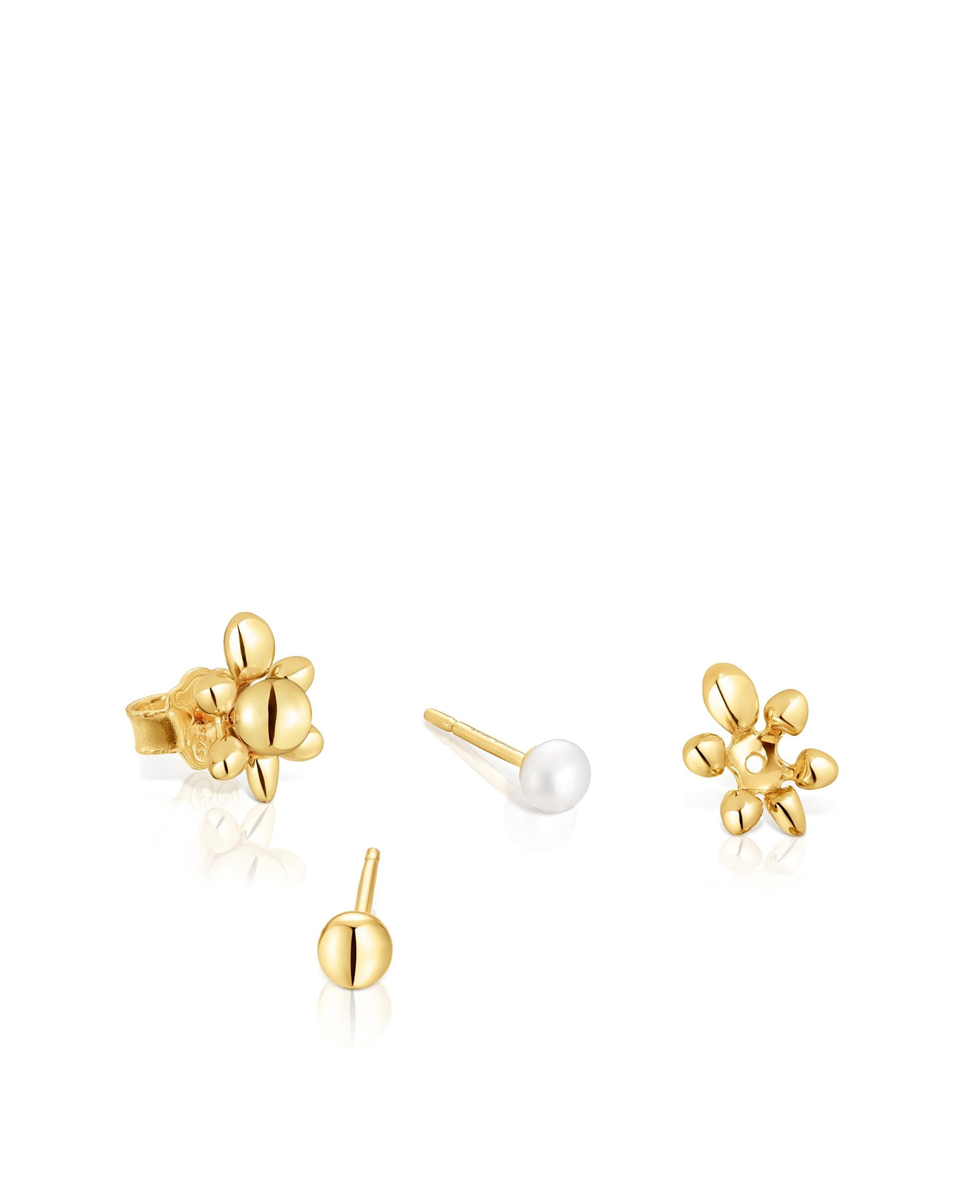 Pendente Virtual Garden Banhado a Ouro 18 Kt Sobre Prata com Tartaruga e Pérolas Branco-4