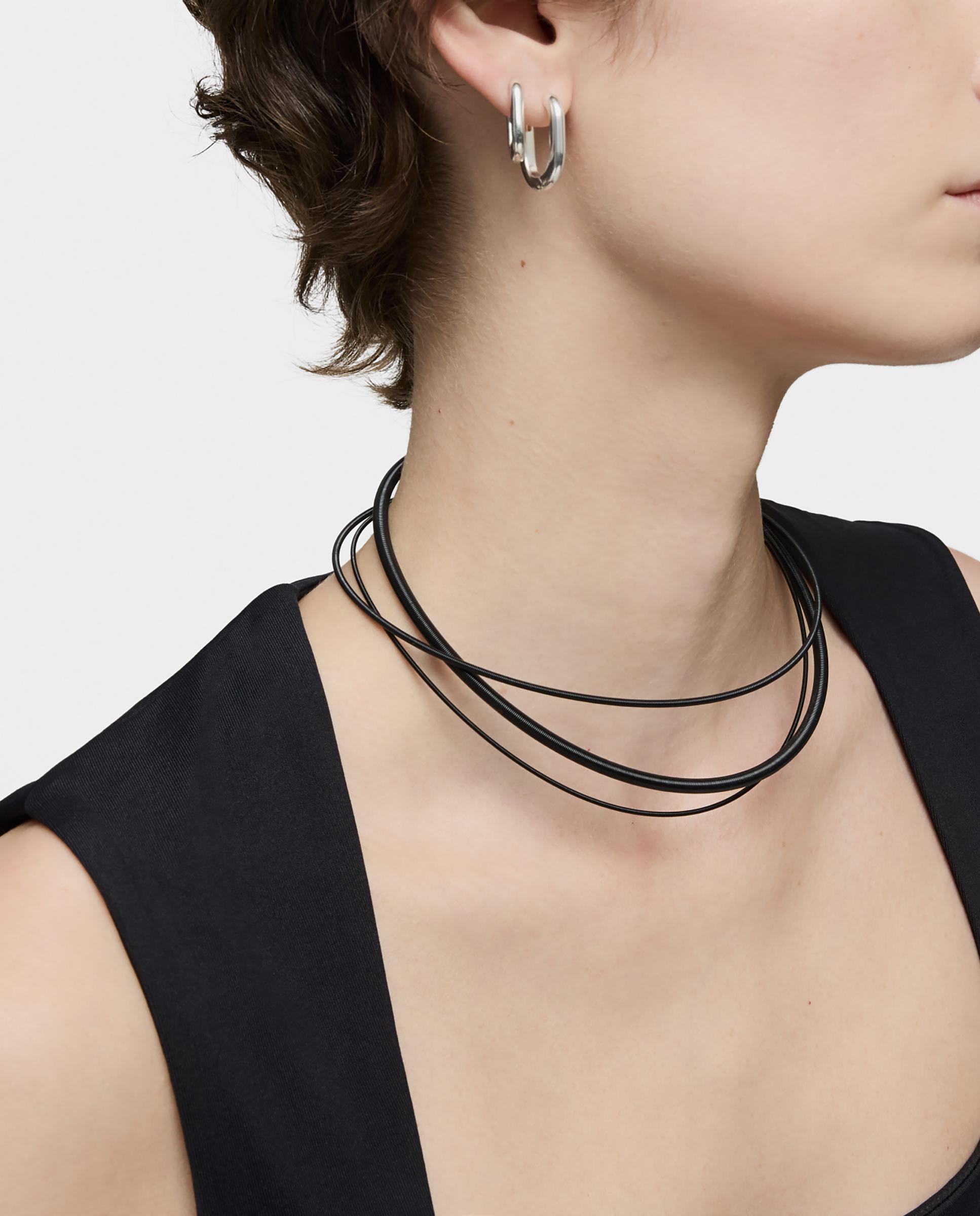 Colar Atelier de Platino em Preto Preto / Prata-5