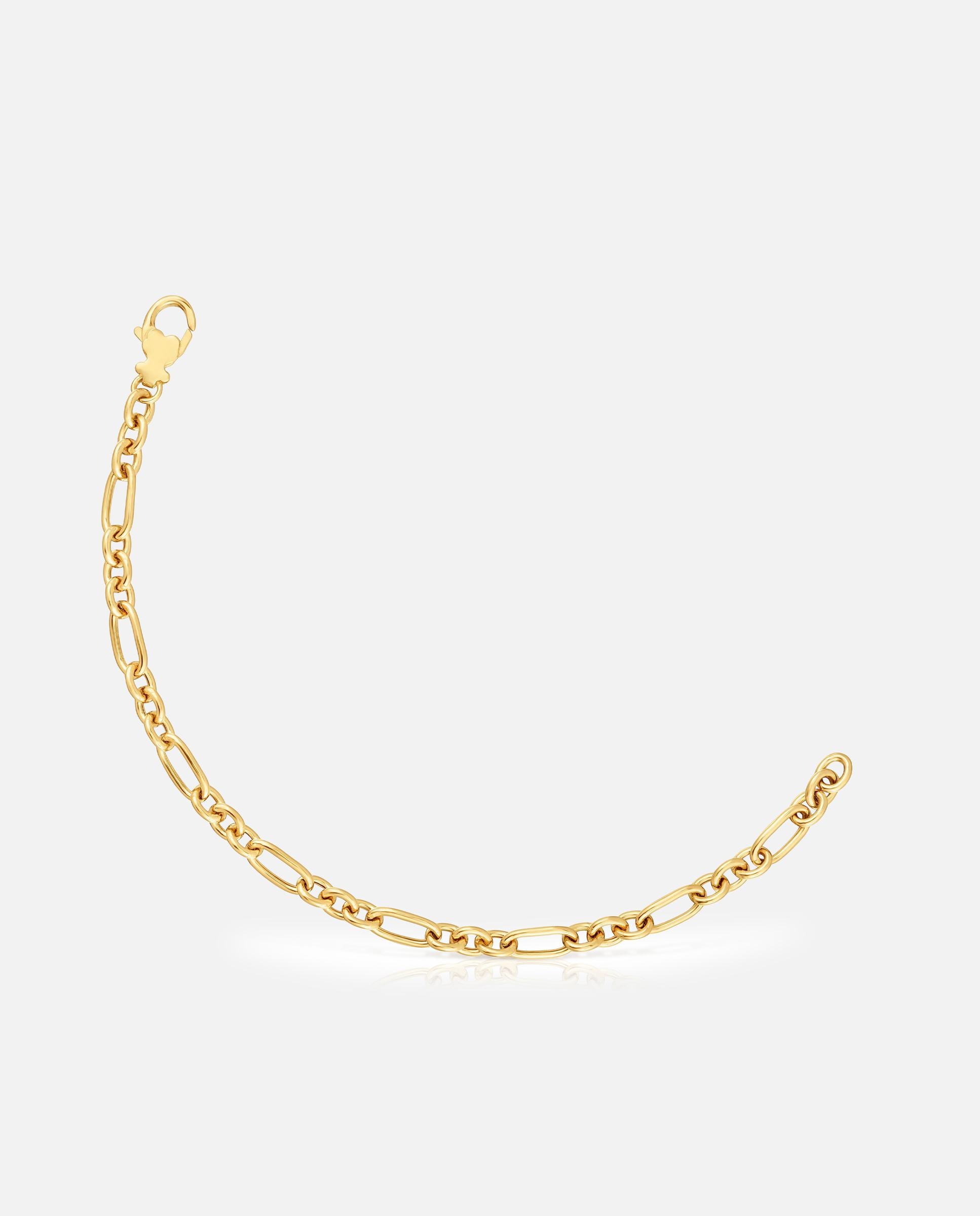 Pulseira de Corrente Sweet Dolls com Anéis Banhada a Ouro 18 Kt em Prata Dourado-1