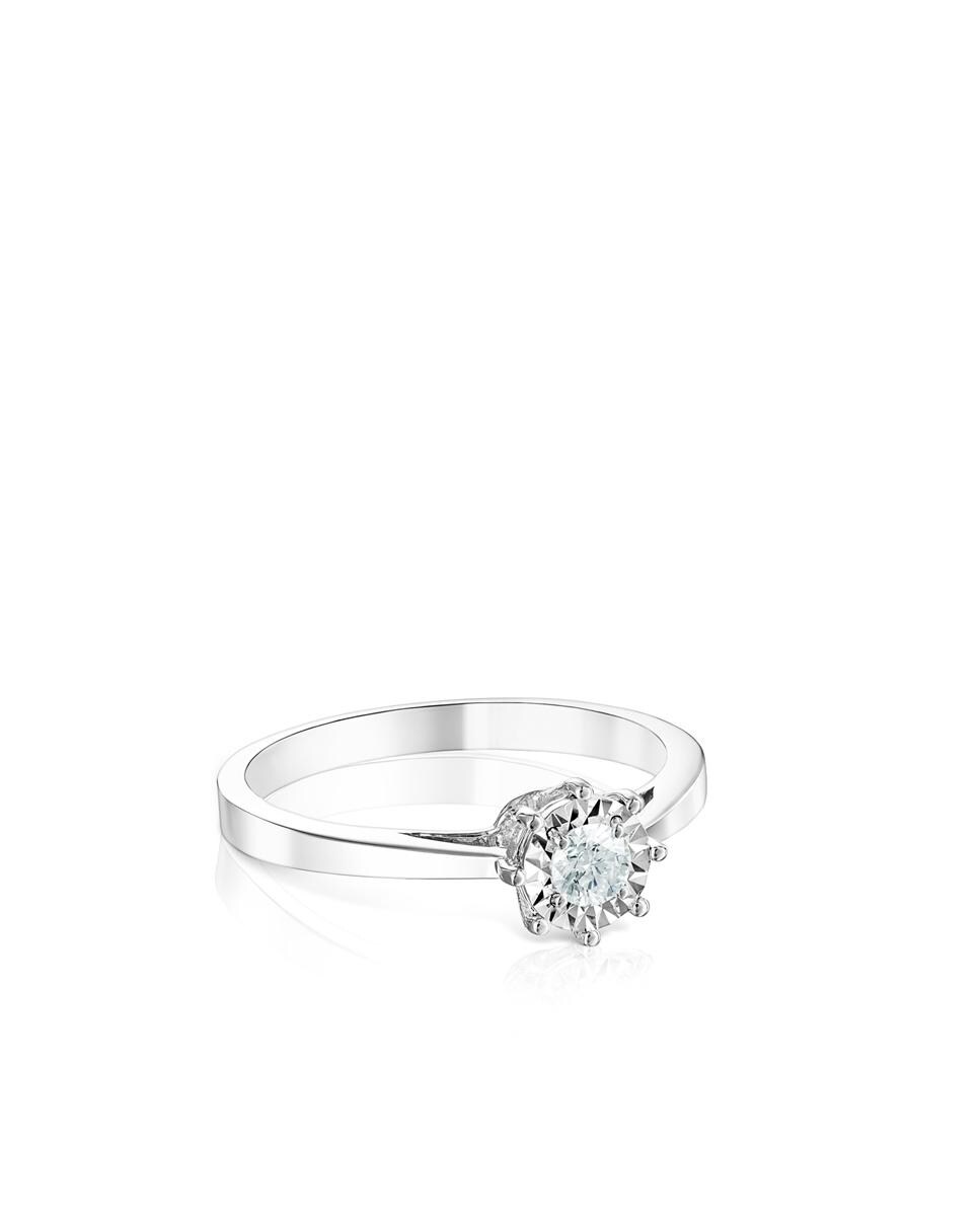 Anel Les Classiques Roseta Médio em Ouro Branco e Diamantes Branco-2
