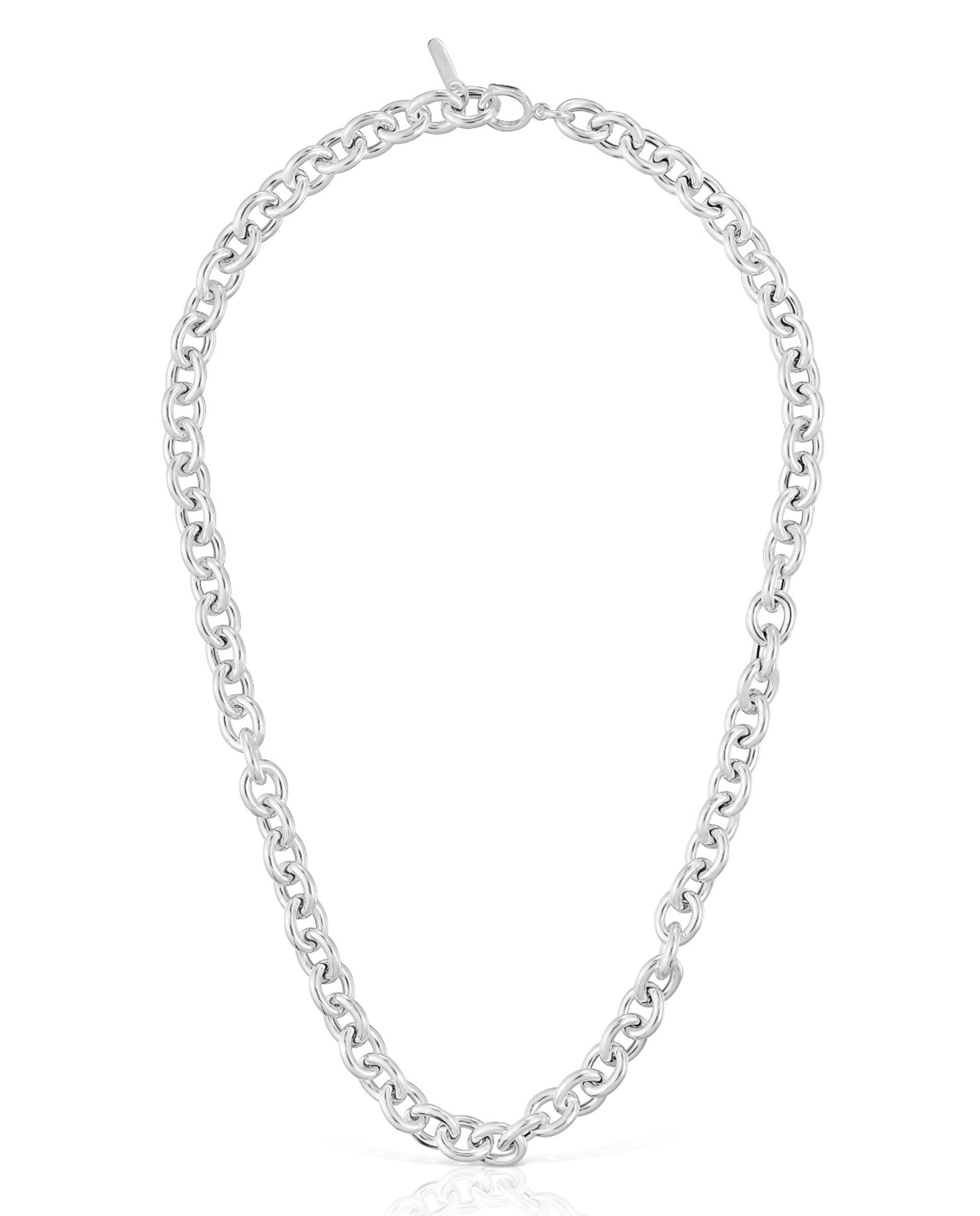 Colar Basic Curto de Prata 48 Cm Prateado-1
