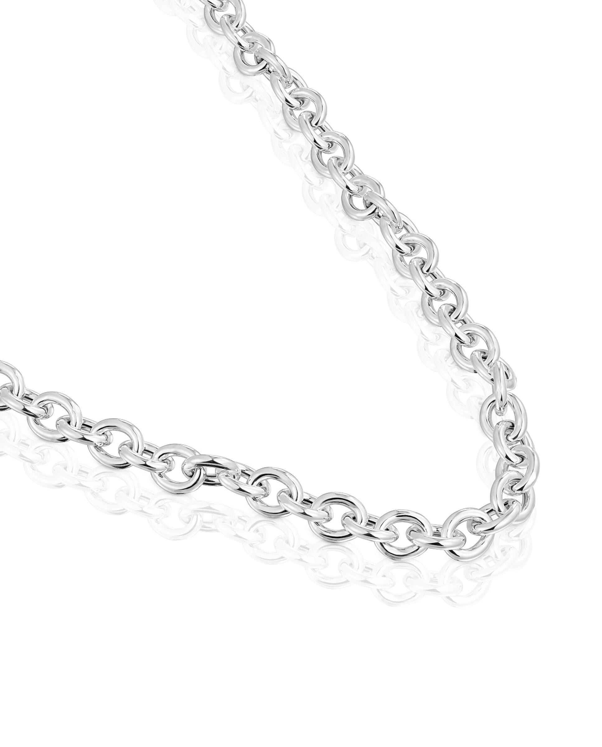 Colar Basic Curto de Prata 48 Cm Prateado-2