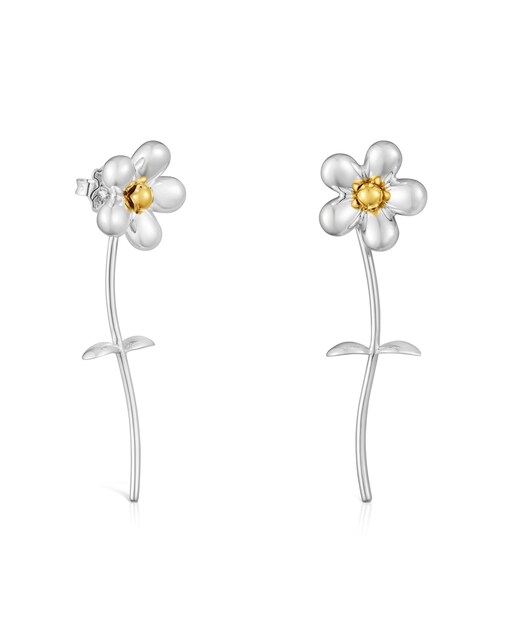 Imagem 0 de Brincos Compridos Daisy Flor Bicolor