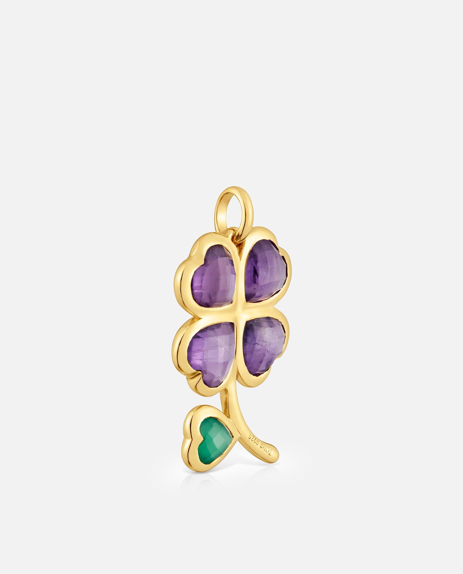 Pendente Daisy Banhado em Ouro de 18 Kt Sobre Prata com Gemas Multicolor-3