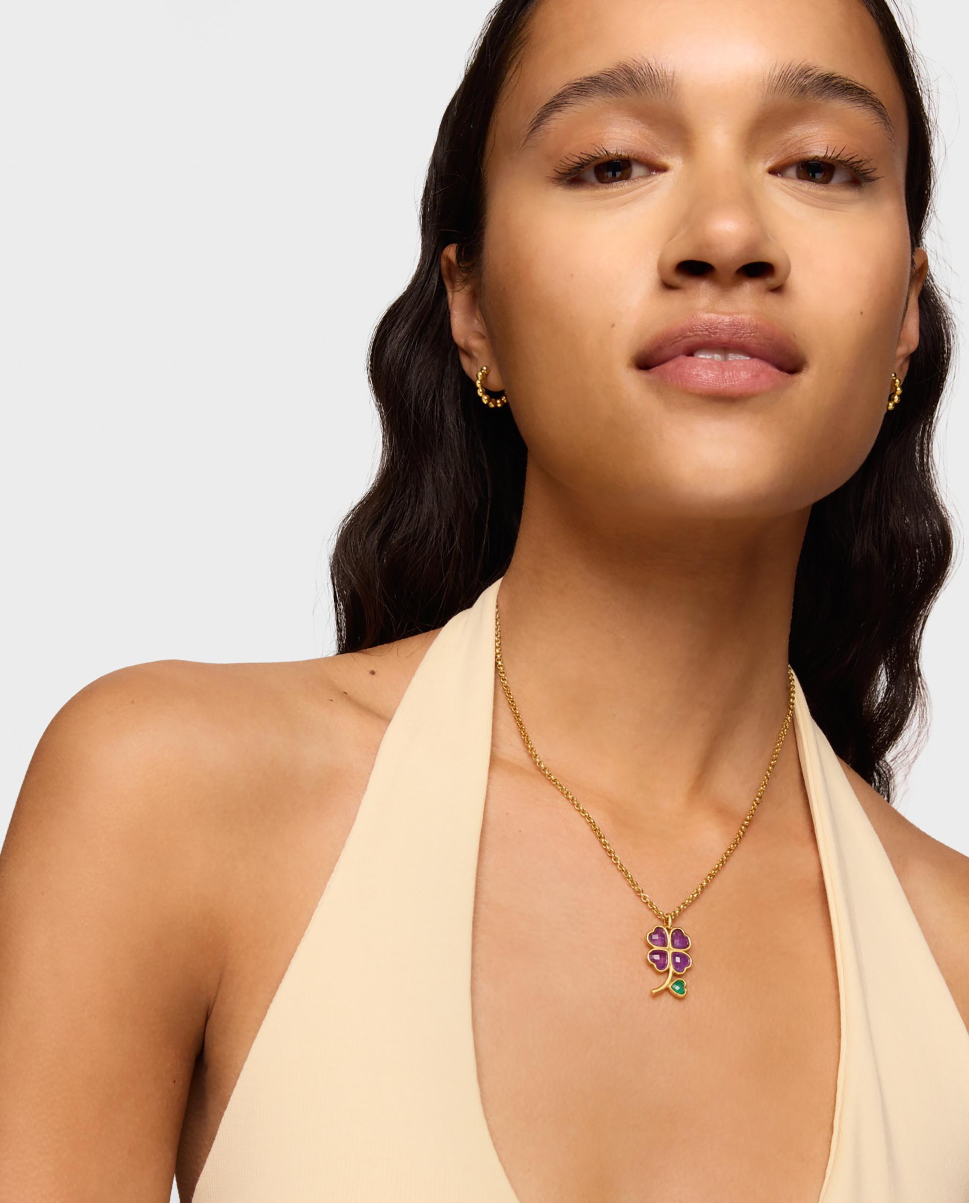 Pendente Daisy Banhado em Ouro de 18 Kt Sobre Prata com Gemas Multicolor-4